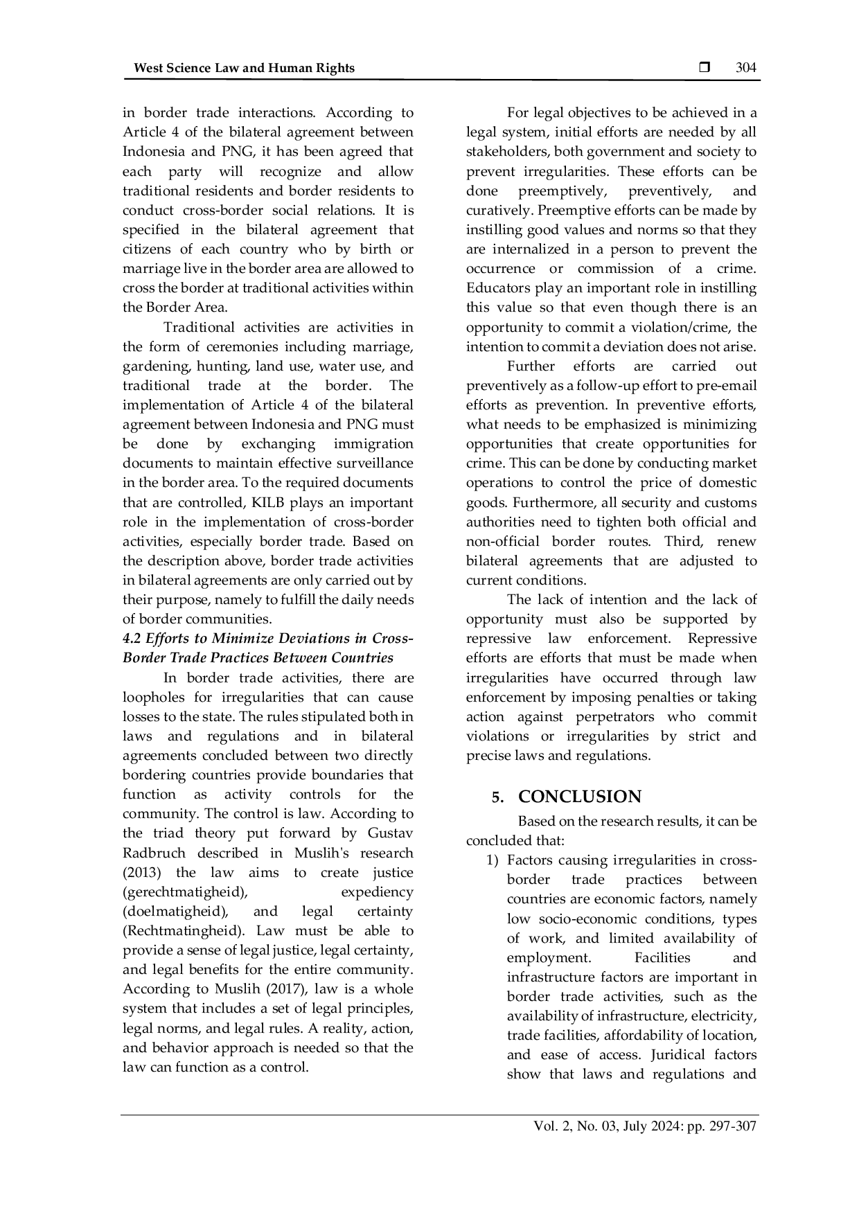 JURIS Analysis of Cross Border Trade Between Countries Normative Study Between Indonesia and Countries with Direct Land Borders