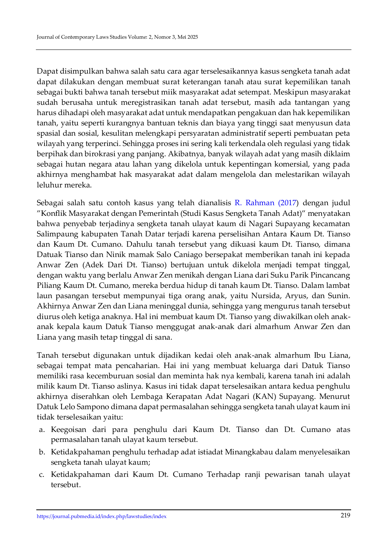JURIS Harmonisasi Hukum Negara dan Norma Adat Analisis Sosiologis atas Penyelesaian Sengketa Tanah Adat di Indonesia