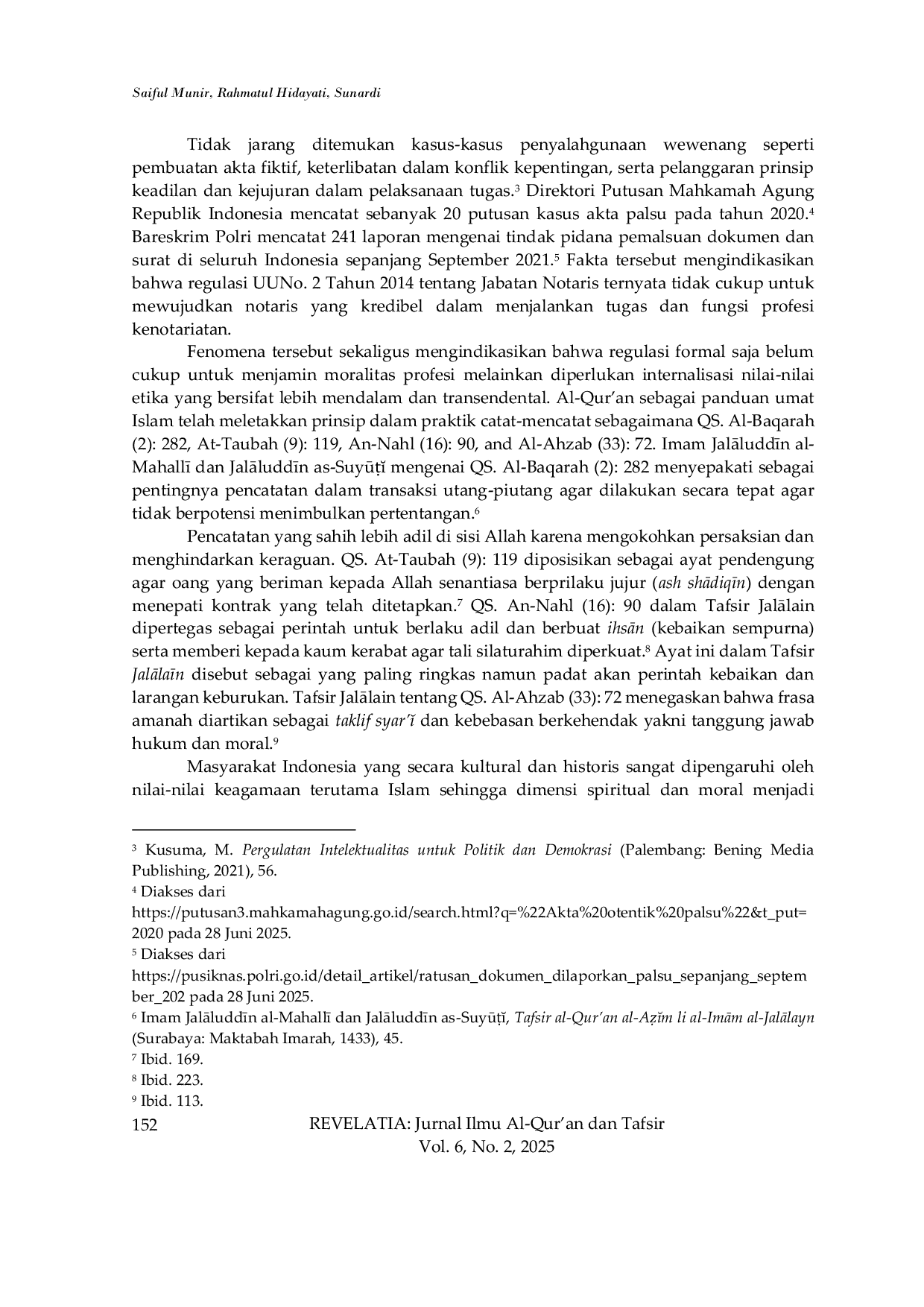 JURIS Prinsip Etik Dalam Al Qur an Tentang Profesi Notaris Di Indonesia