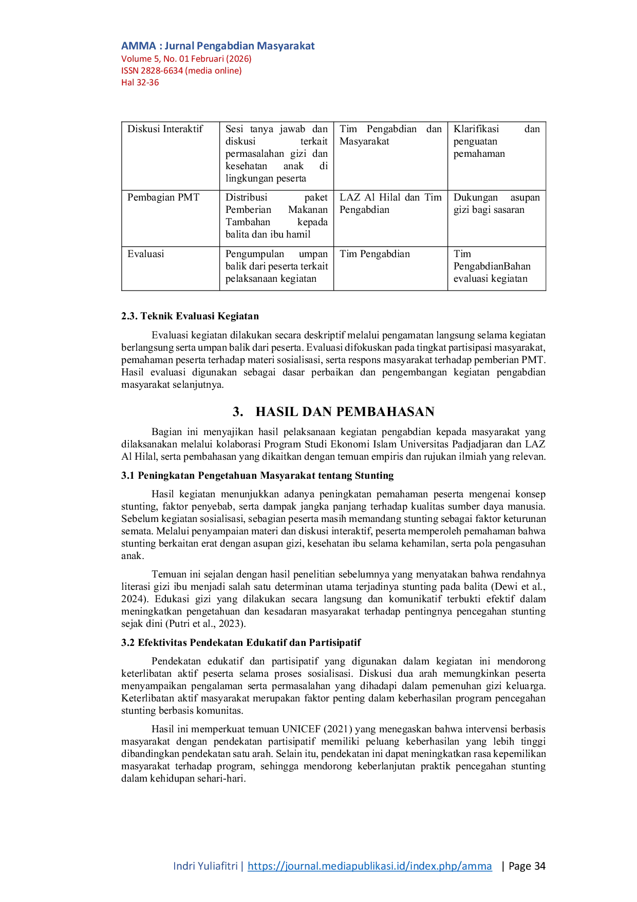 JURIS Kolaborasi Perguruan Tinggi Dan LAZ Dalam Upaya Pencegahan Stunting