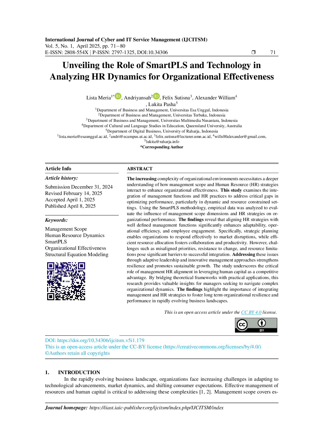 JURIS Unveiling the Role of SmartPLS and Technology in Analyzing HR Dynamics for Organizational Effectiveness