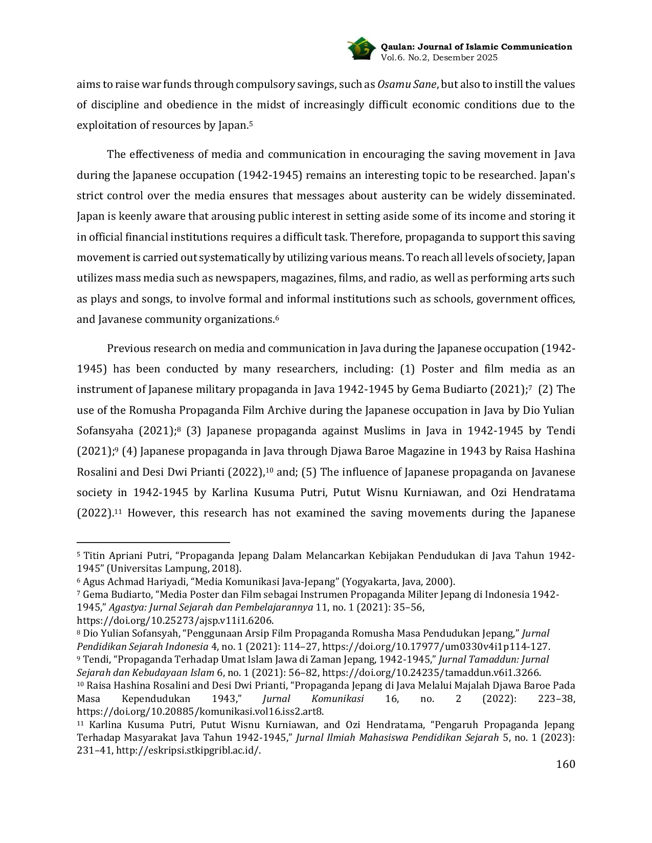 JURIS Reframing Wartime Financial Propaganda Media Behavioral Communication and the Saving Movement in Japanese Occupied Java 1942 1945