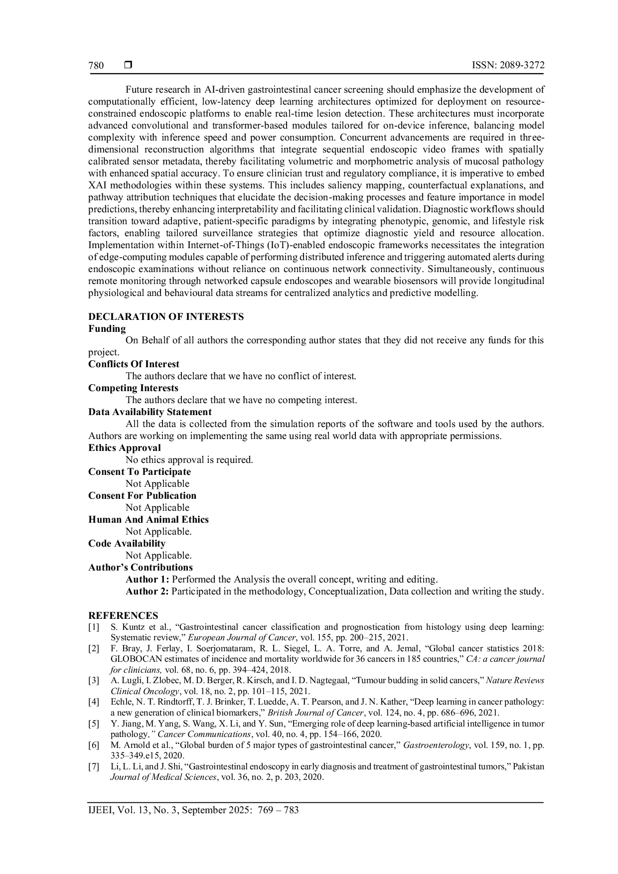 JURIS A Comprehensive Survey on Artificial Intelligence Based Classification of Gastrointestinal Oesophageal Cancers