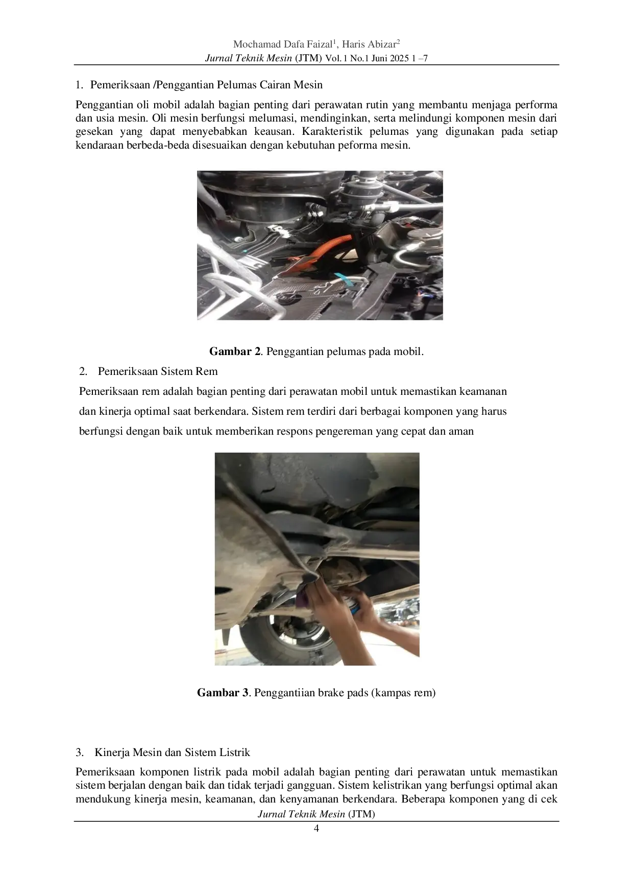 JURIS Pemeriksaan 1000 Km Terhadap Performa Mesin dan Kepuasan Pelanggan Toyota Innova Zenix di Bengkel Tunas Toyota Serang