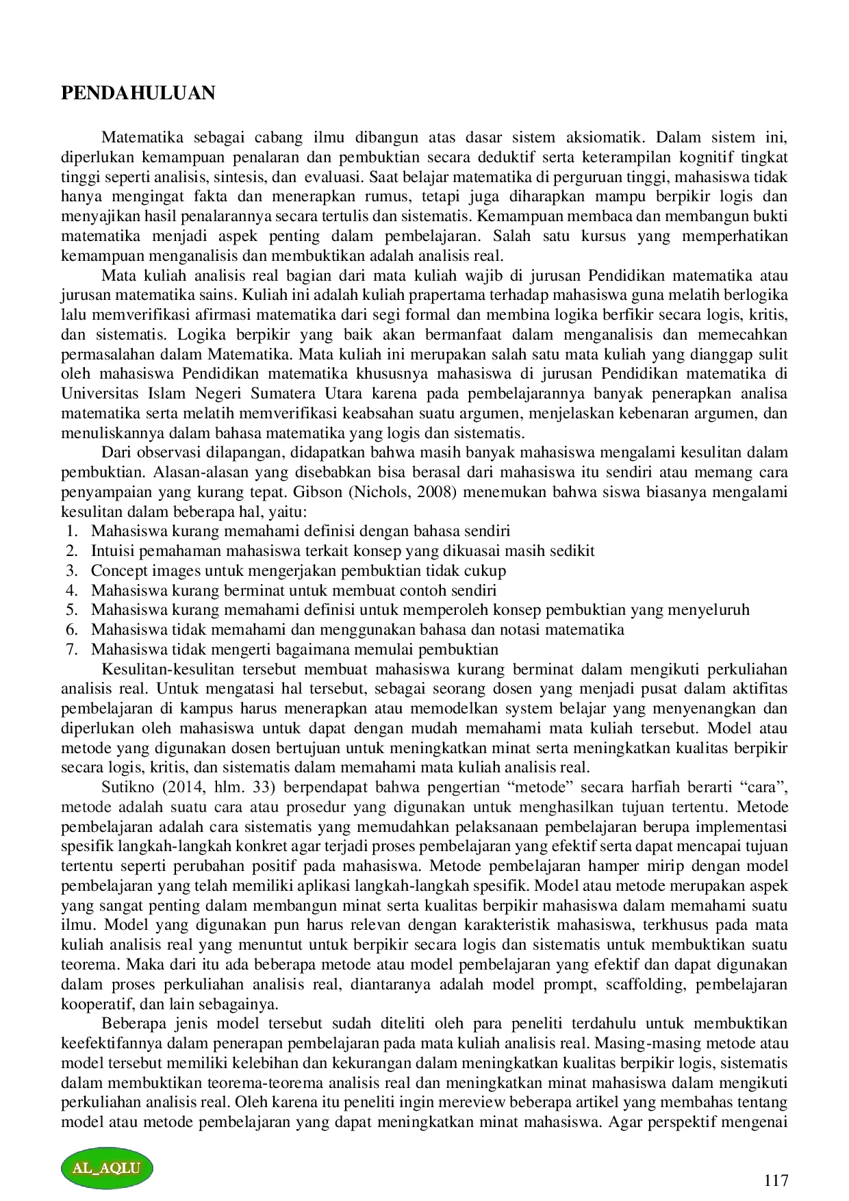 JURIS Model Atau Metode Untuk Meningkatkan Kualitas Perkuliahan Analisis Real Studi Literatur