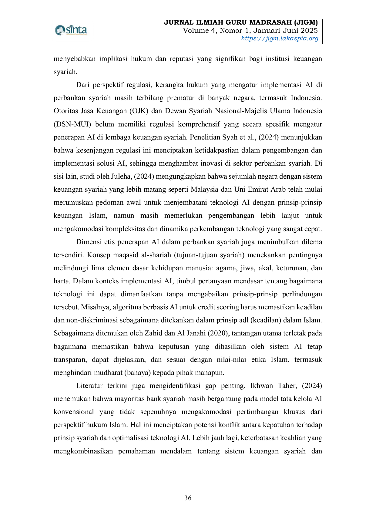 JURIS Tantangan Implementasi AI di Perbankan Syariah Perspektif Regulasi dan Etika