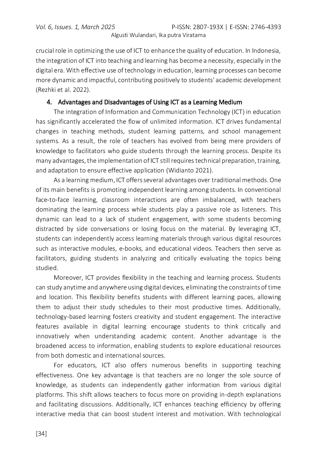 JURIS The Use Of Information And Communication Technology Ict As A Learning Tool