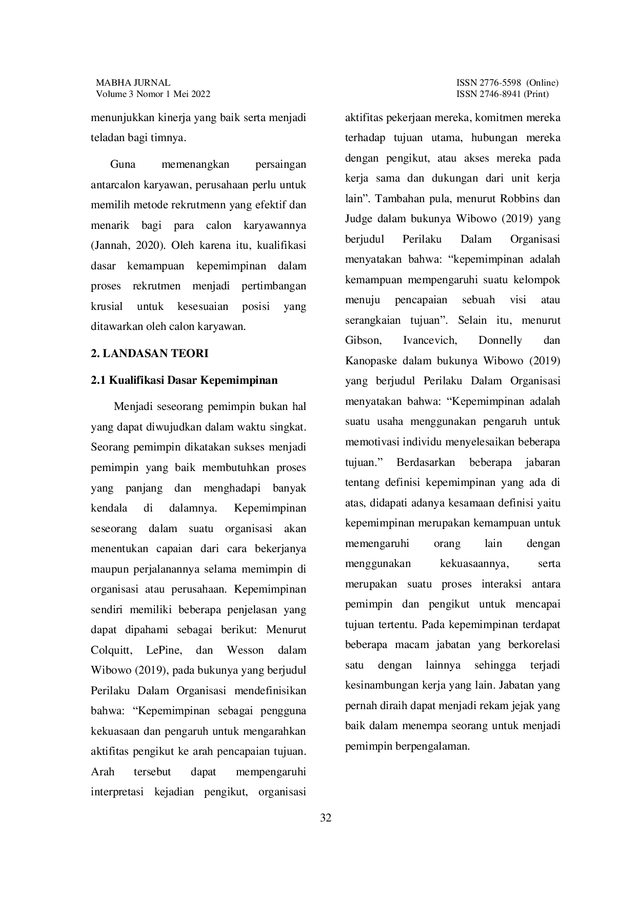 JURIS Analisis Kualifikasi Dasar Kemampuan Kepemimpinan dalam Rekrutmen Karyawan Bidang Industri Pariwisata