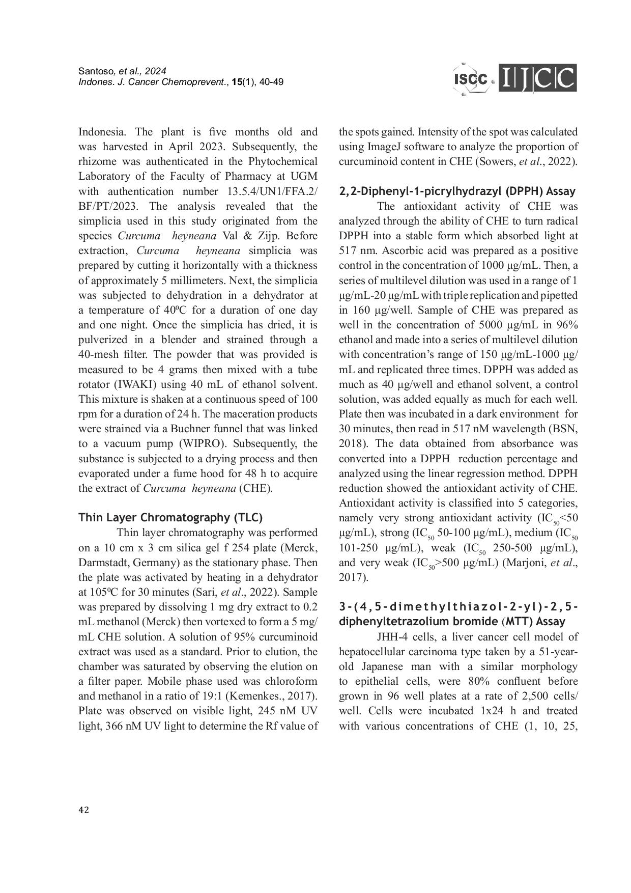 JURIS Chemopreventive Properties Of Curcuma Heyneana Rhizome Ethanolic Extract On Hepatocellular Carcinoma Cells Jhh 4