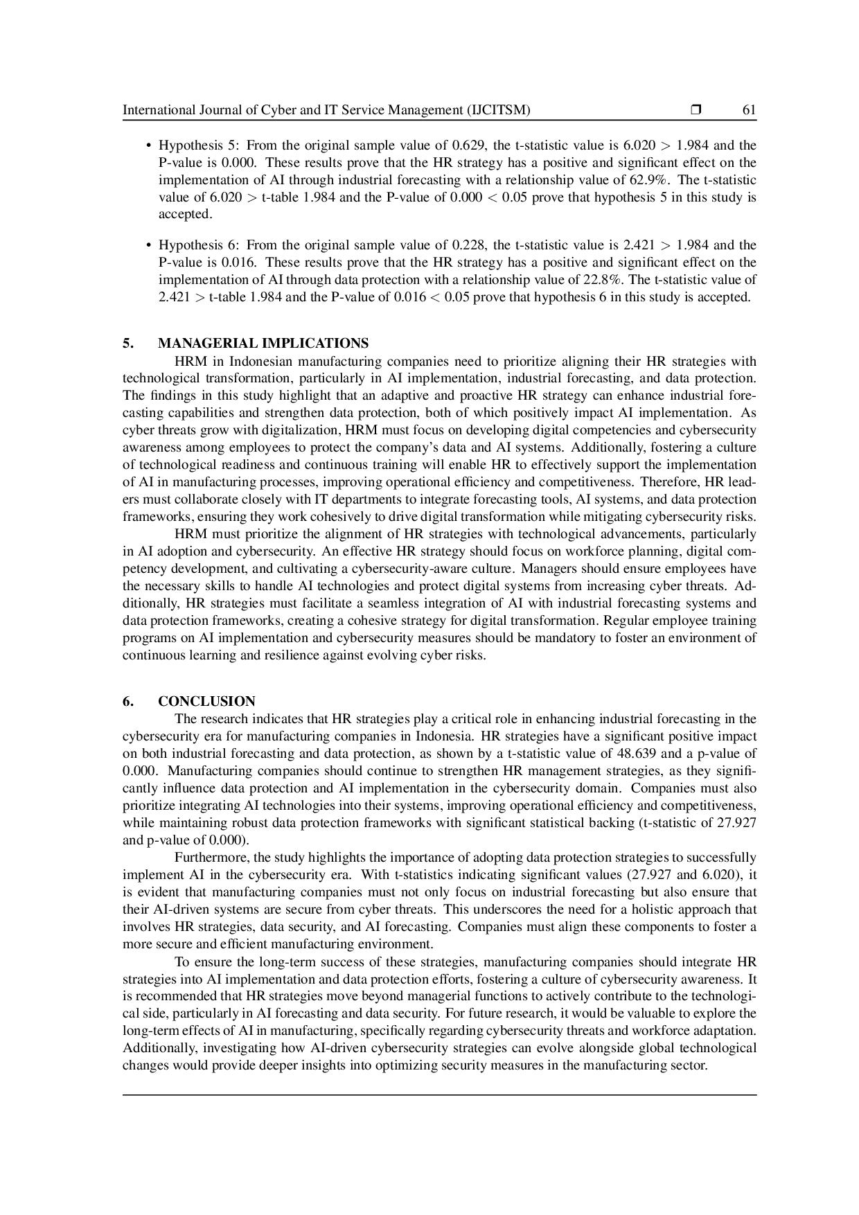 JURIS Impact of HR Management on AI Implementation and Data Protection in Indonesian Manufacturing