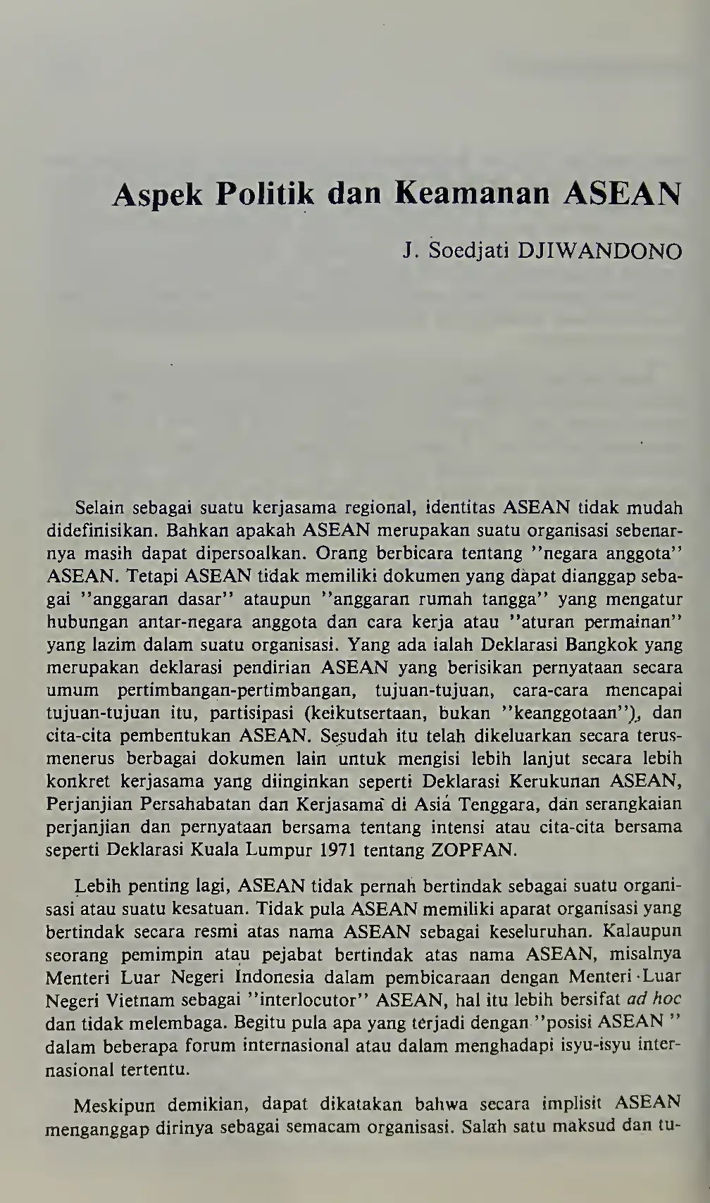 JURIS Aspek Politik dan Keamanan ASEAN