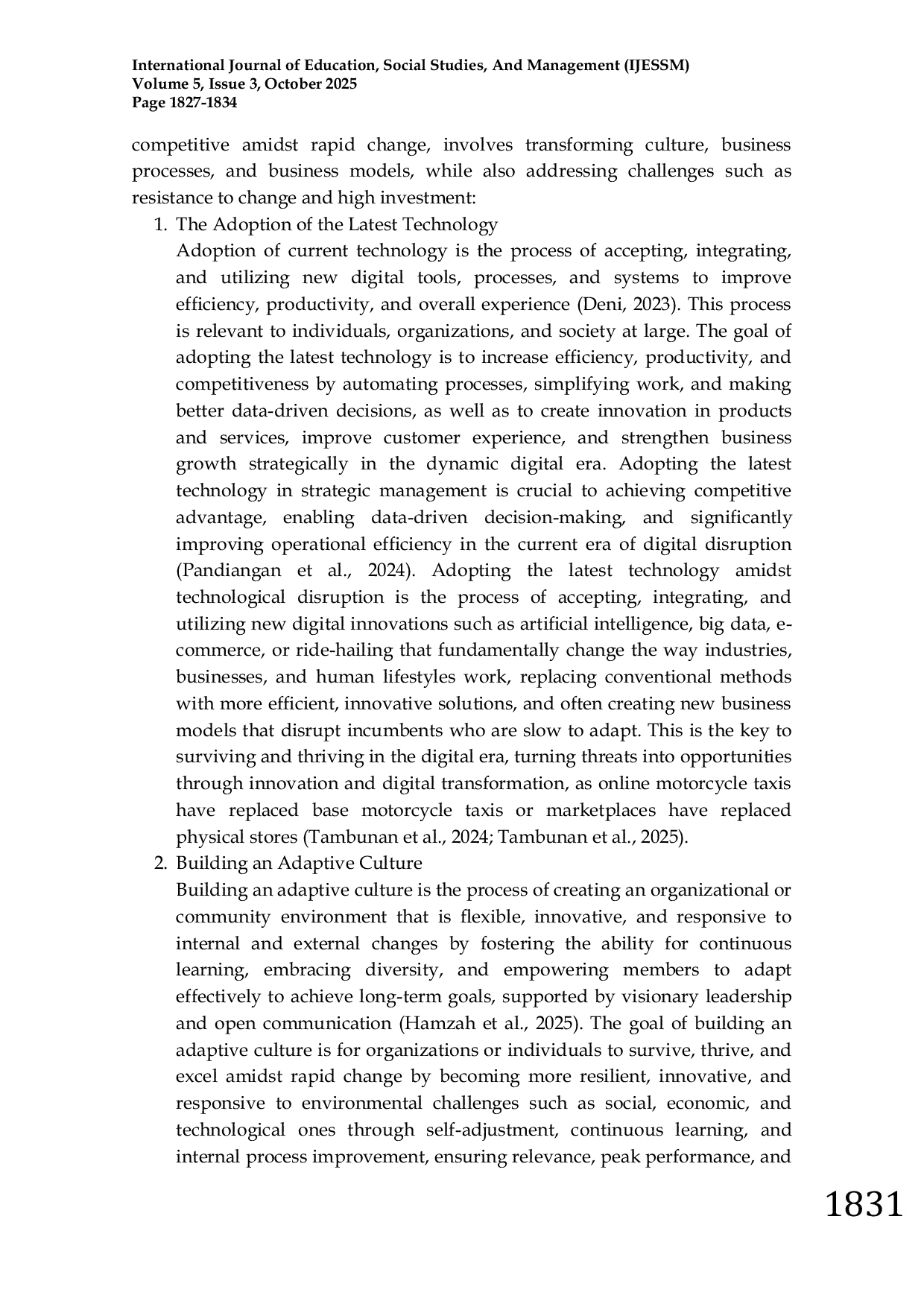 JURIS Strategic Management Analysis in Technology Companies Amidst Technological Disruption