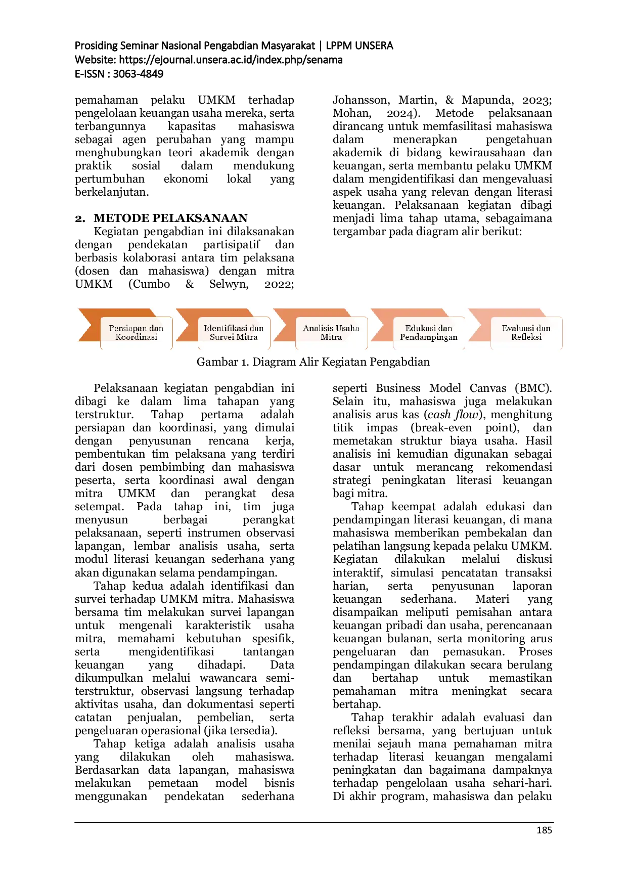 JURIS Pemberdayaan Mahasiswa Melalui Analisis Usaha untuk Penguatan Literasi Keuangan UMKM dalam Kerangka SDG 8 Pekerjaan Layak dan Pertumbuhan Ekonomi