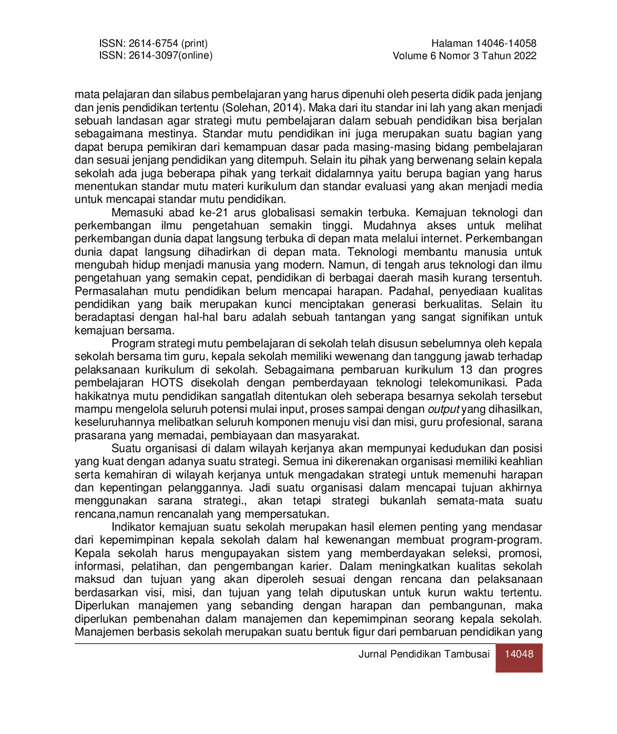 JURIS Strategi SMP Negeri 12 Palembang dalam Meningkatkan Mutu Pembelajaran