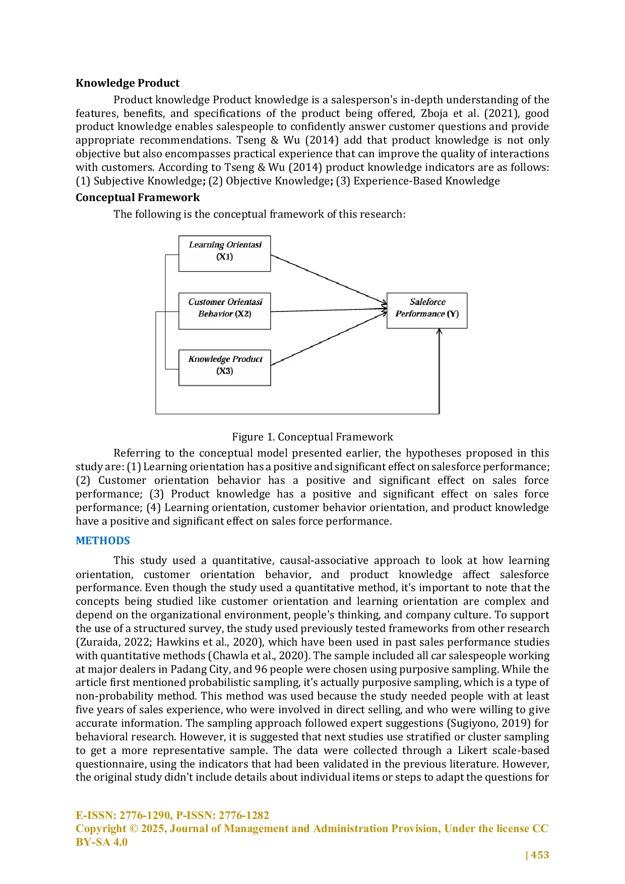 JURIS The Influence of Learning Orientation Customer Orientation and Product Knowledge of Salesforce Car Performance at Padang City Dealers