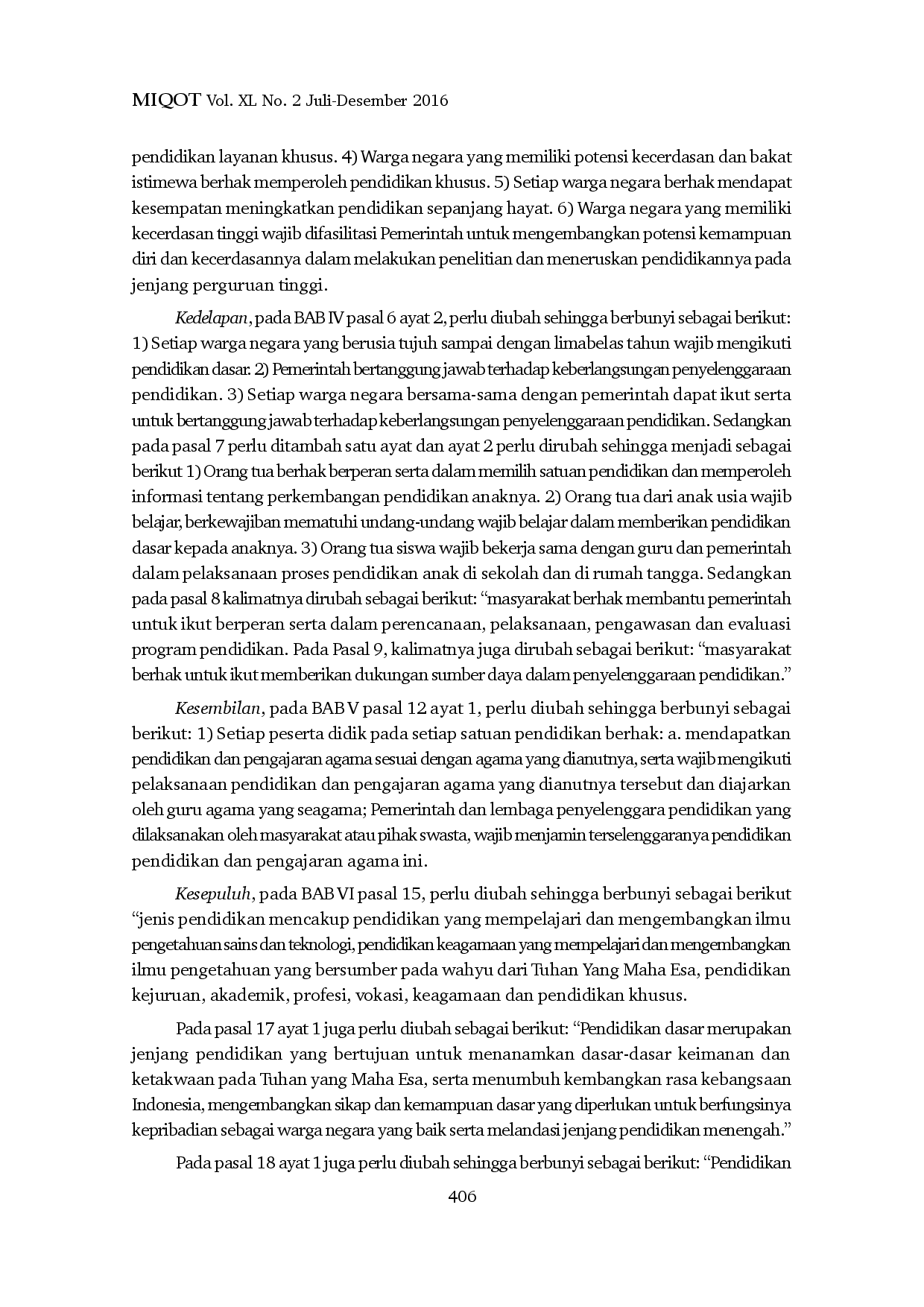 juris Kebijakan Pendidikan Nasional Terhadap Pendidikan Islam Dan Pendidikan Sekuler