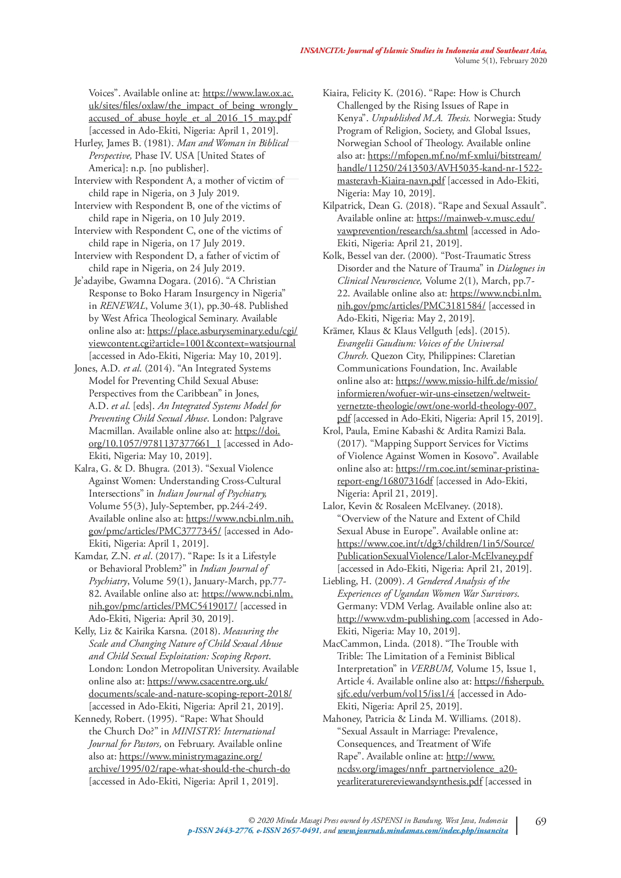 JURIS Recurring Cases of Child Rape in Nigeria An Issue for Church Intervention