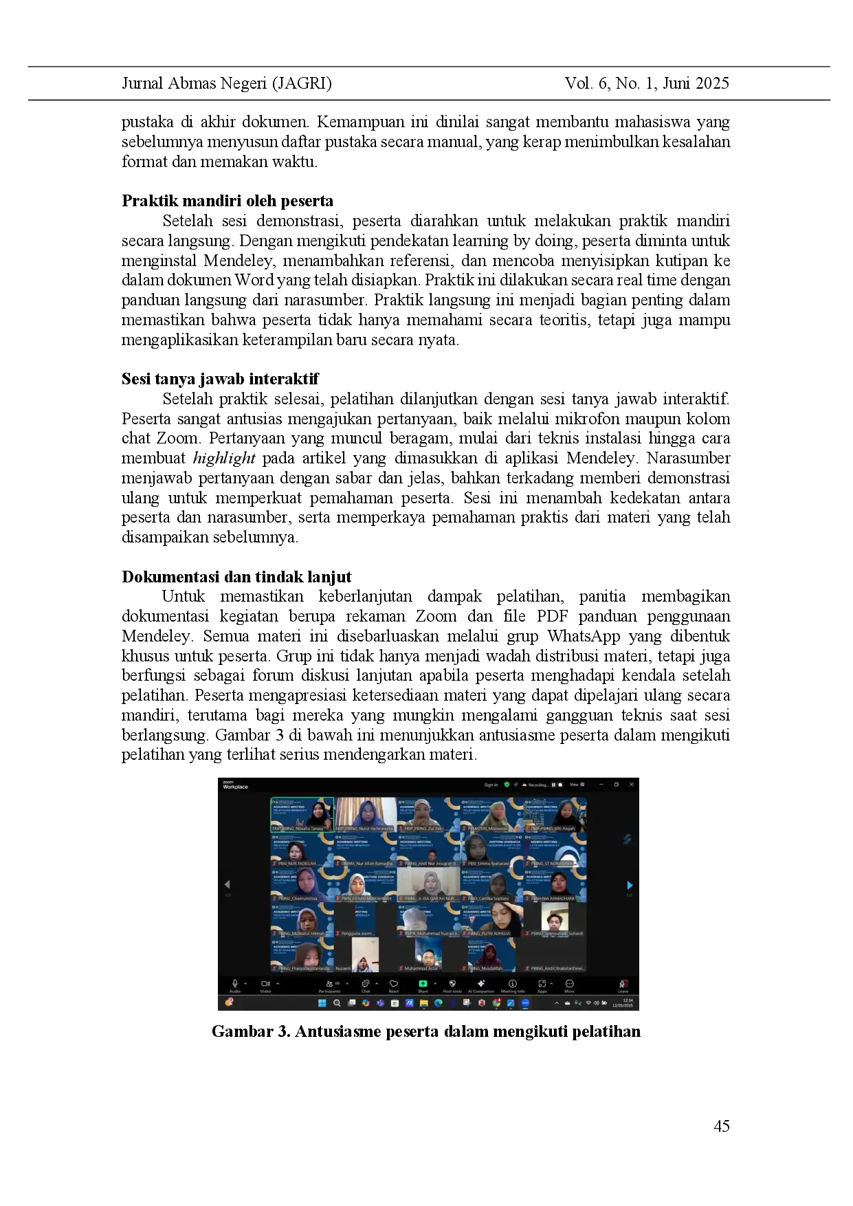 juris Mendeley Application Training to Improve Students Academic Writing Competence