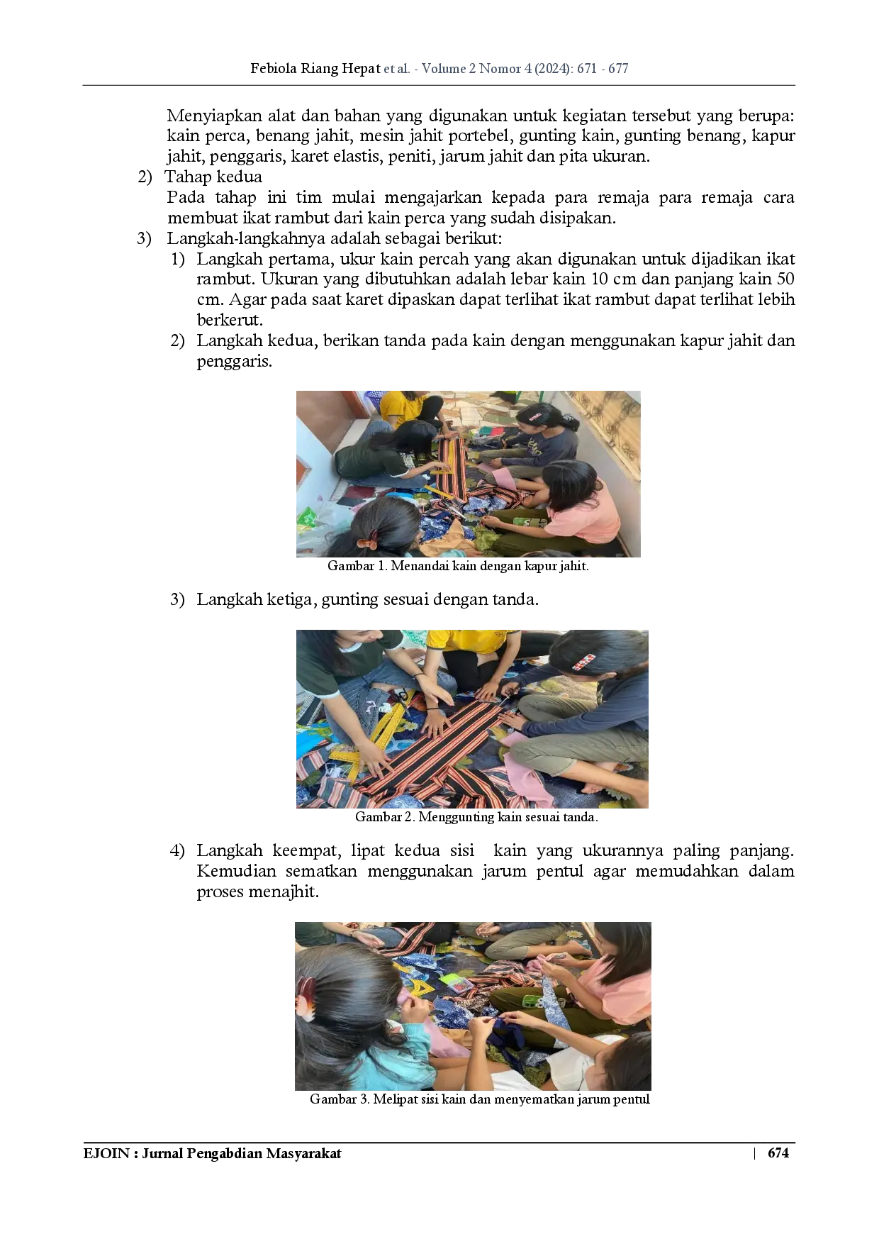 juris Pelatihan Daur Ulang Kain Perca Sebagai Seni Ramah Lingkungan