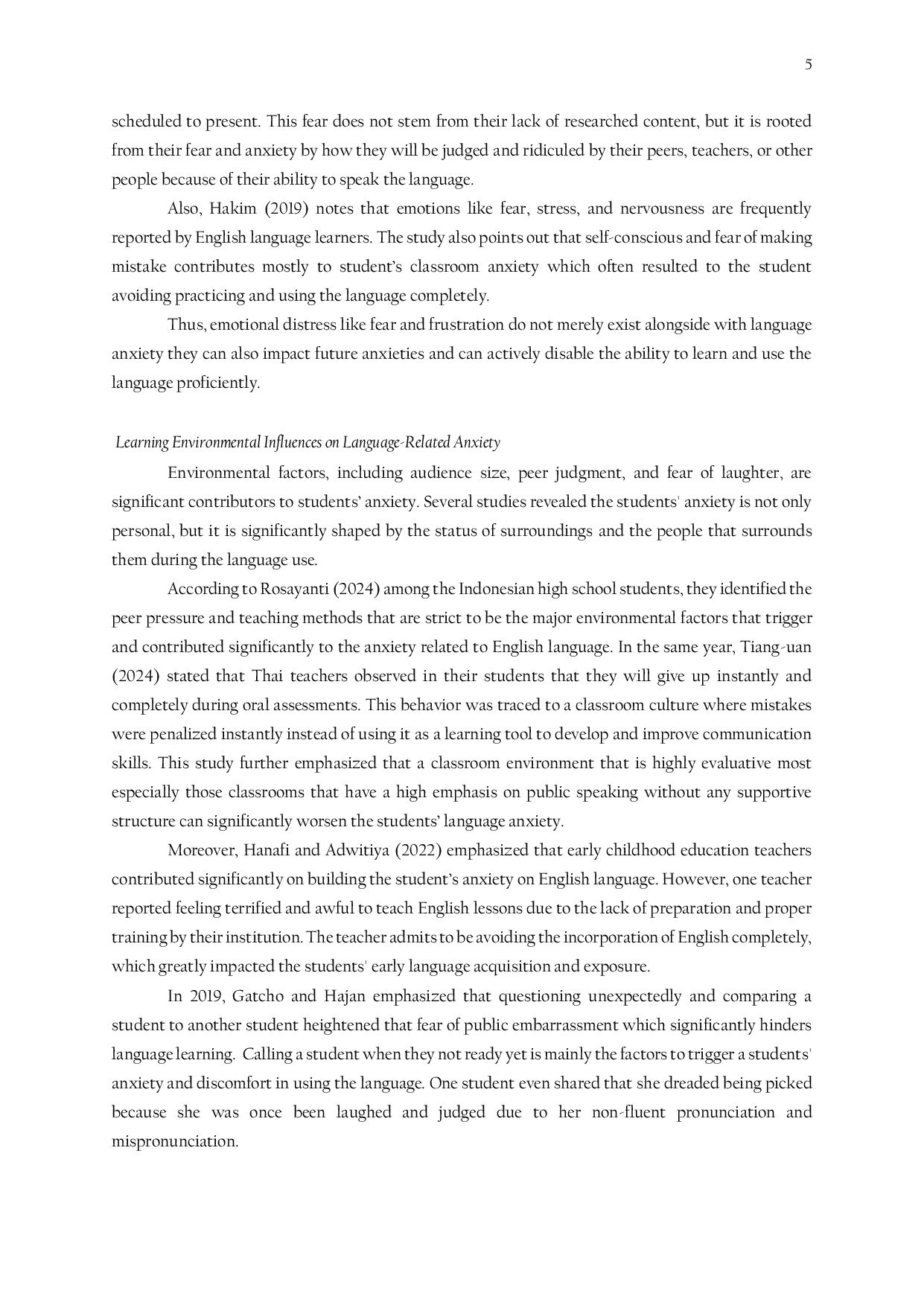JURIS Language Anxiety among EFL Learners A Review of Causes and Effects