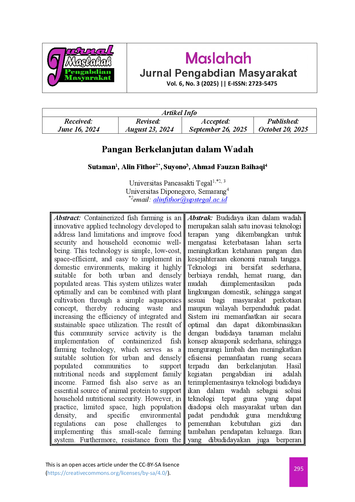 juris Pangan Berkelanjutan dalam Wadah