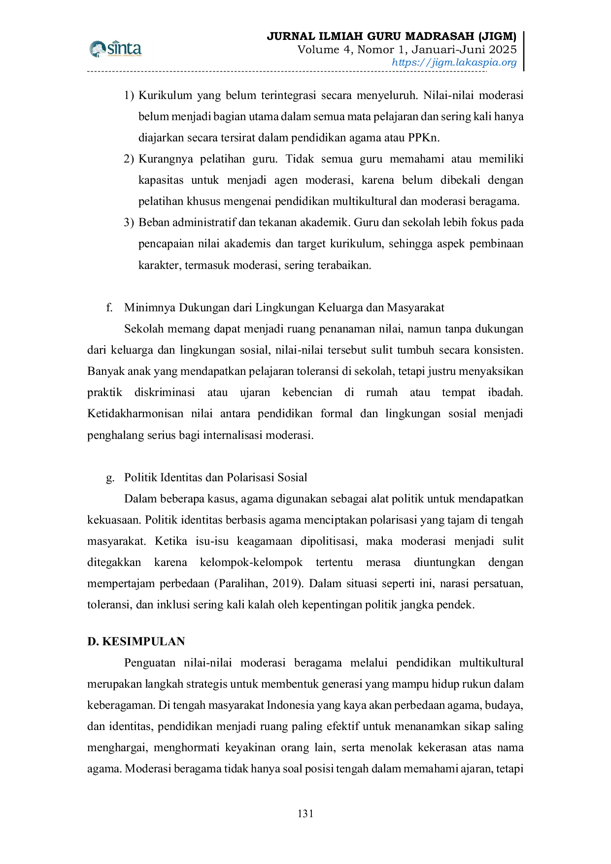 JURIS Strategi Penguatan Nilai Nilai Moderasi Beragama melalui Pendidikan Multikultural