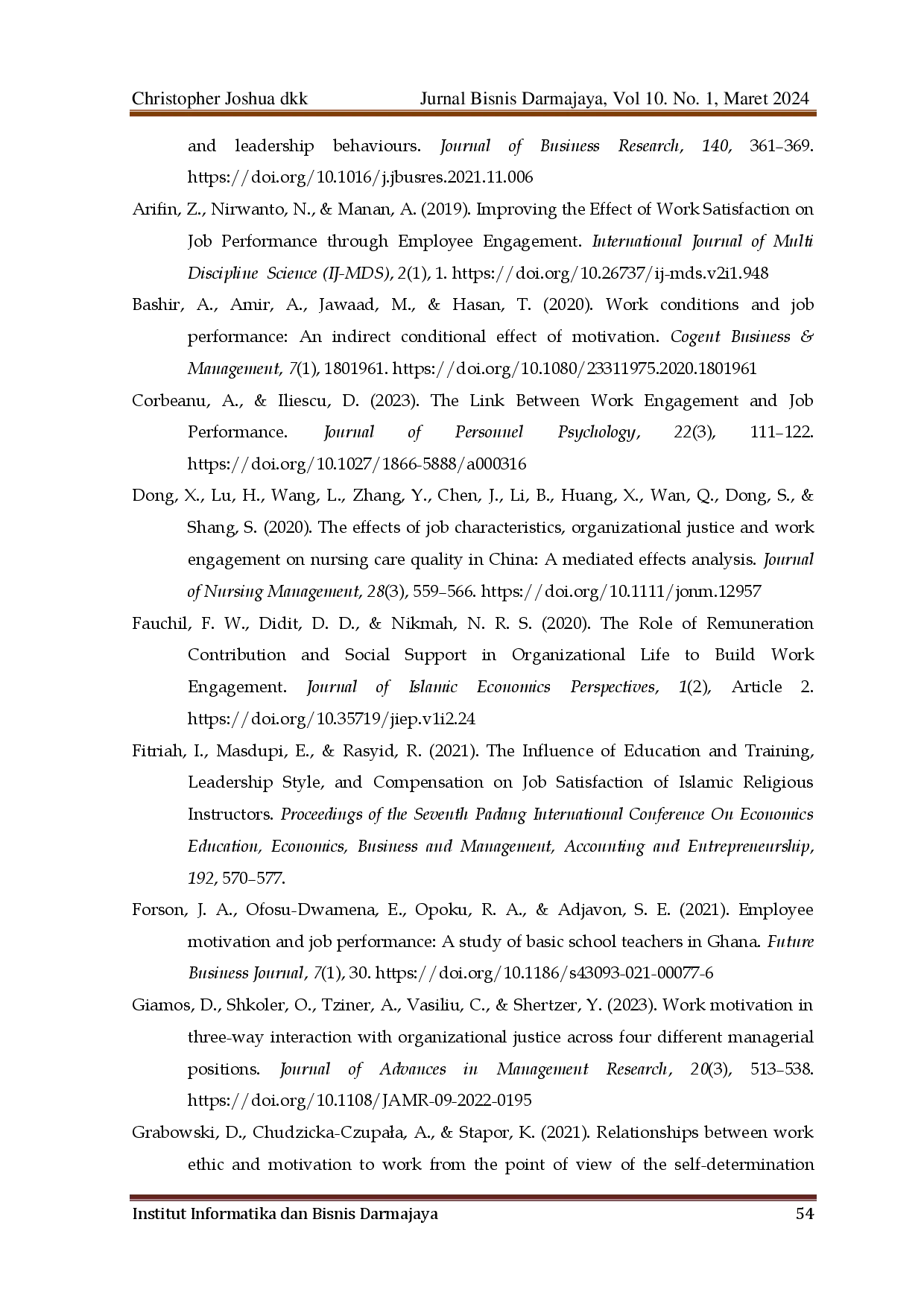 juris Orientasi Motivasi Kerja Efek Motivasi Intrinsik Dan Ekstrinsik Pada Kinerja Karyawan Melalui Keterlibatan Kerja