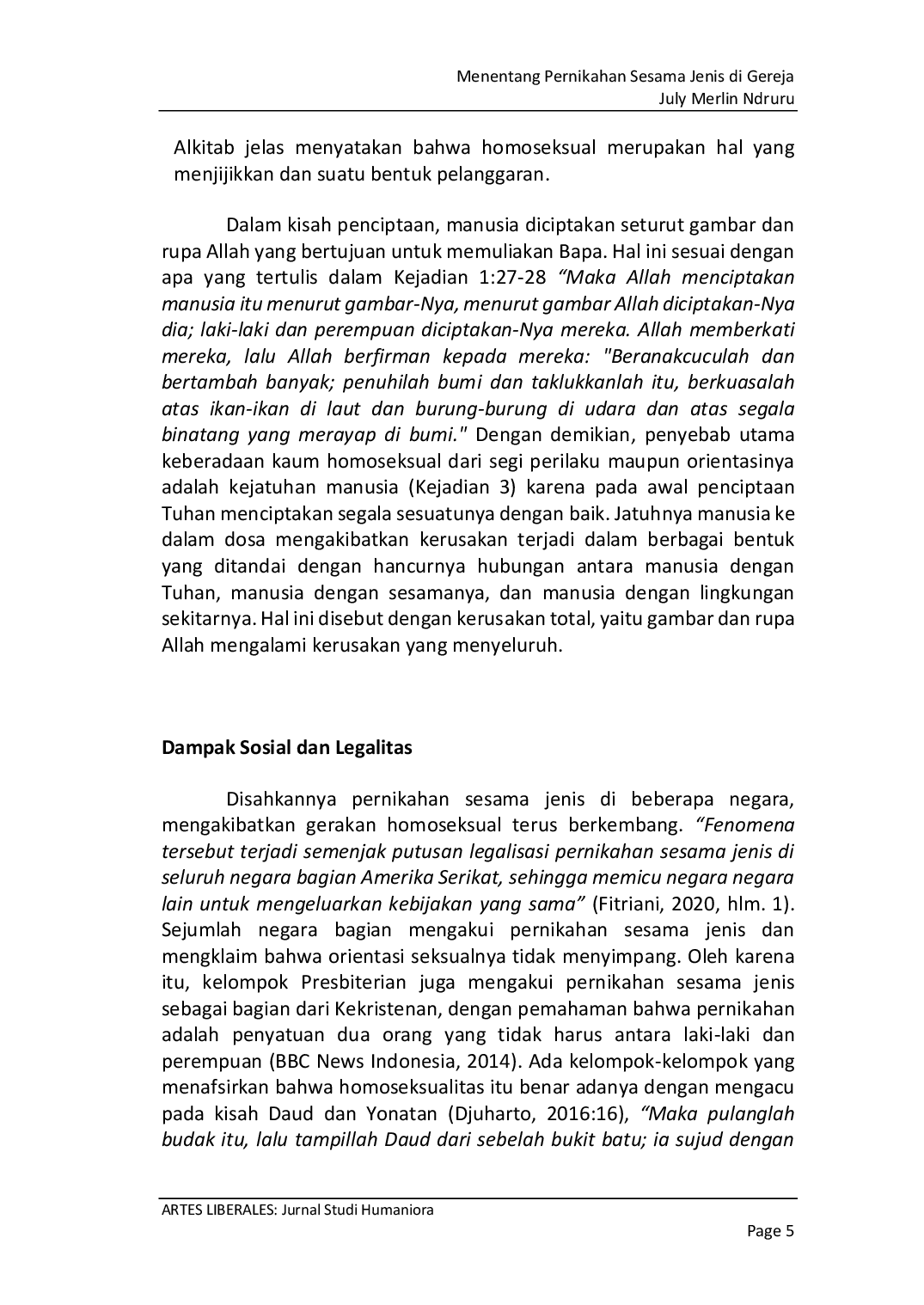 JURIS Menentang Pernikahan Sesama Jenis Di Gereja