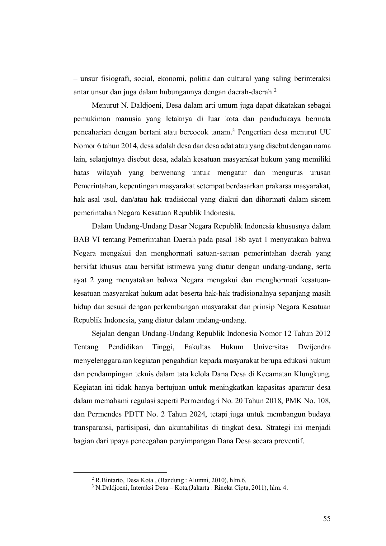 JURIS Edukasi Hukum Dan Tata Kelola Dana Desa Strategi Pencegahan Penyimpangan Dana Desa Di Kecamatan Klungkung