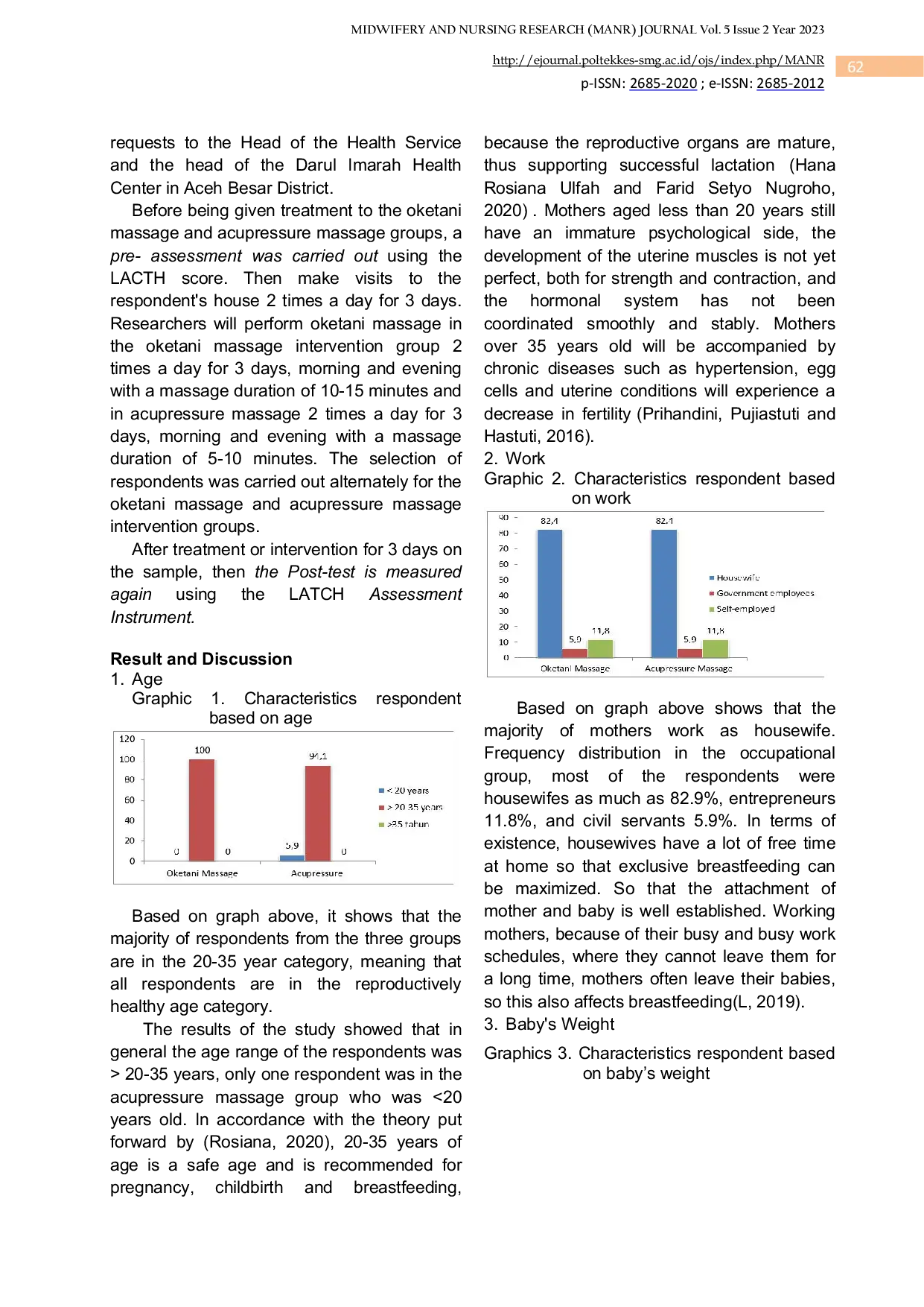 JURIS The Influence of Oketani Massage and Acupressure Massage on Lactation Success in the Working Area of Darul Imarah Health Center Aceh Besar District