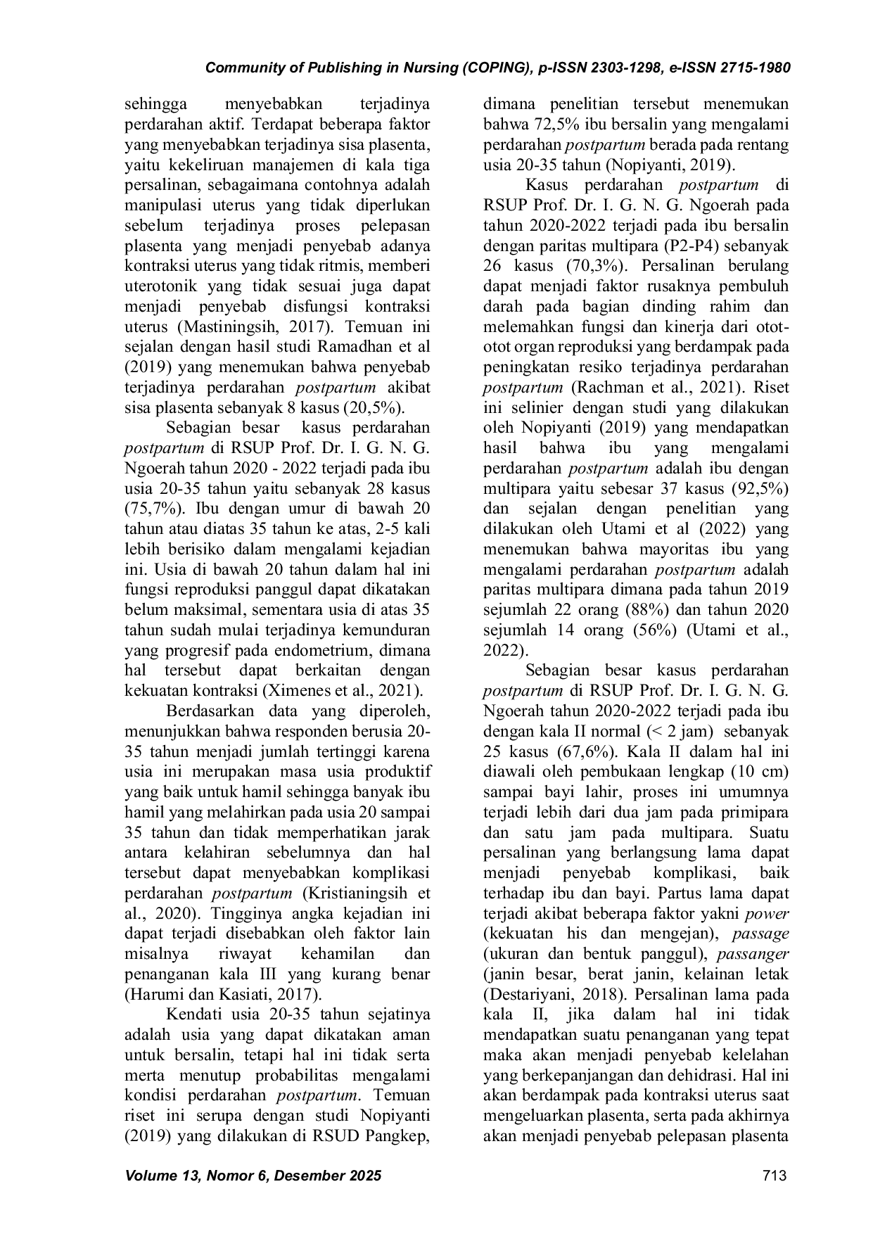 JURIS GAMBARAN KEJADIAN PERDARAHAN POSTPARTUM DI RSUP PROF Dr I G N G NGOERAH PADA TAHUN 2020 2022