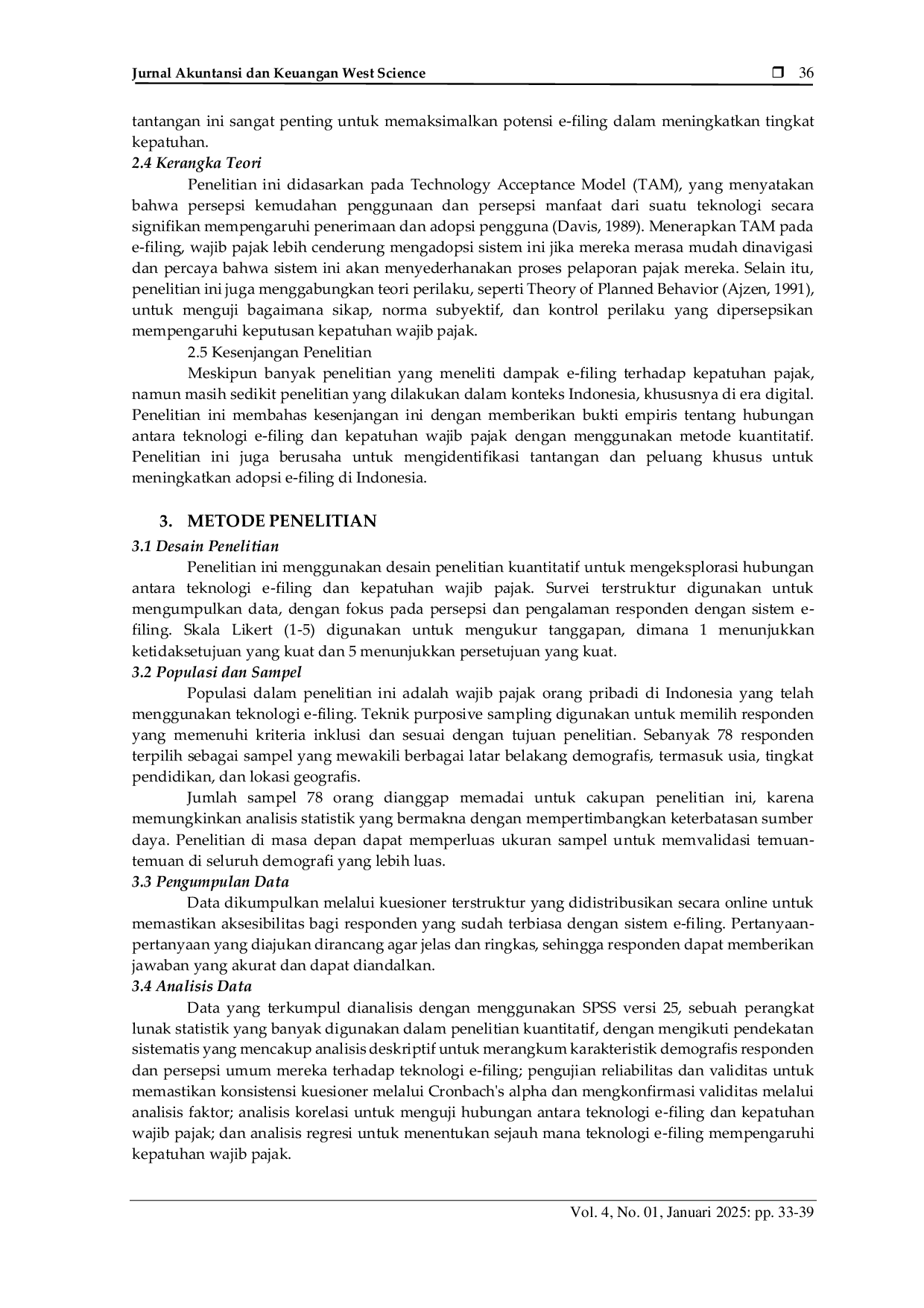 JURIS Pengaruh Teknologi E Filing terhadap Tingkat Kepatuhan Wajib Pajak di Era Digital