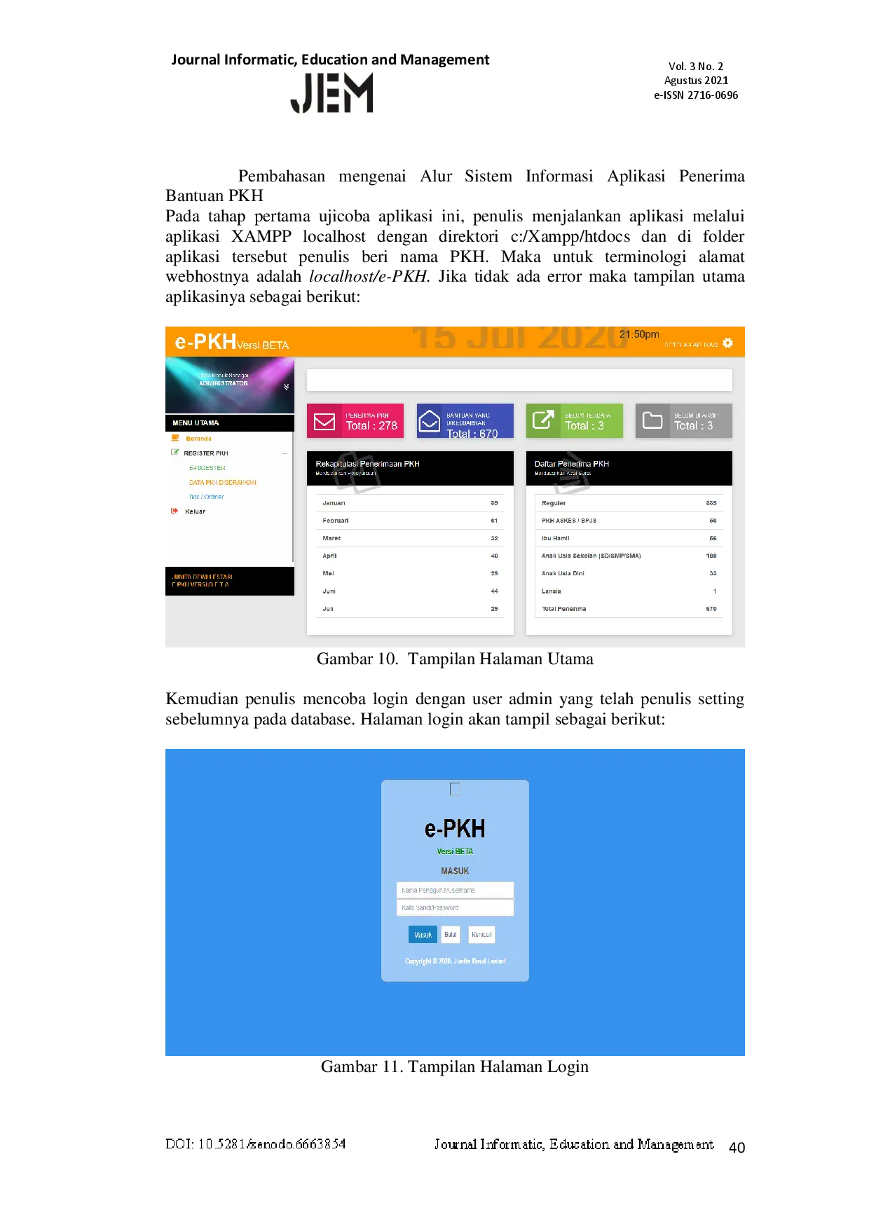 JURIS Sistem Informasi Pendataan Penerima Dana PKH Berbasis Web pada Kantor Dinas Sosial Kota Sabang
