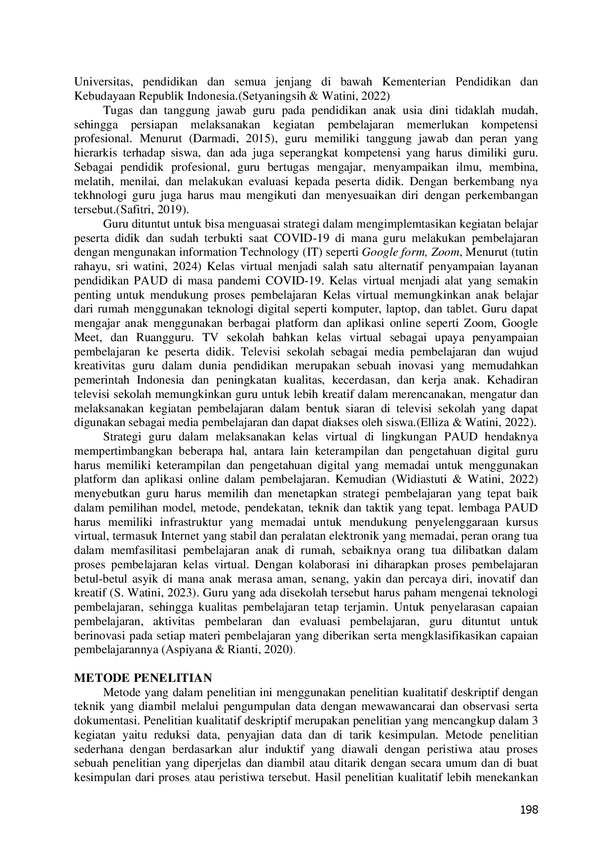 juris Strategi Guru Dalam Mengimplementasikan Kelas Virtual TV Sekolah Pada Lembaga PAUD