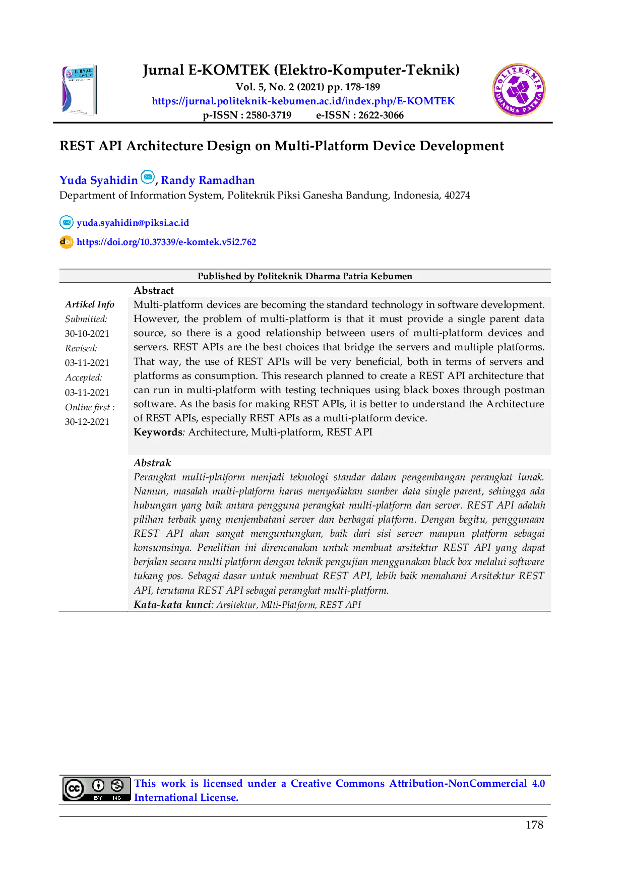 JURIS Rest Api Architecture Design On Multi Platform Device Development