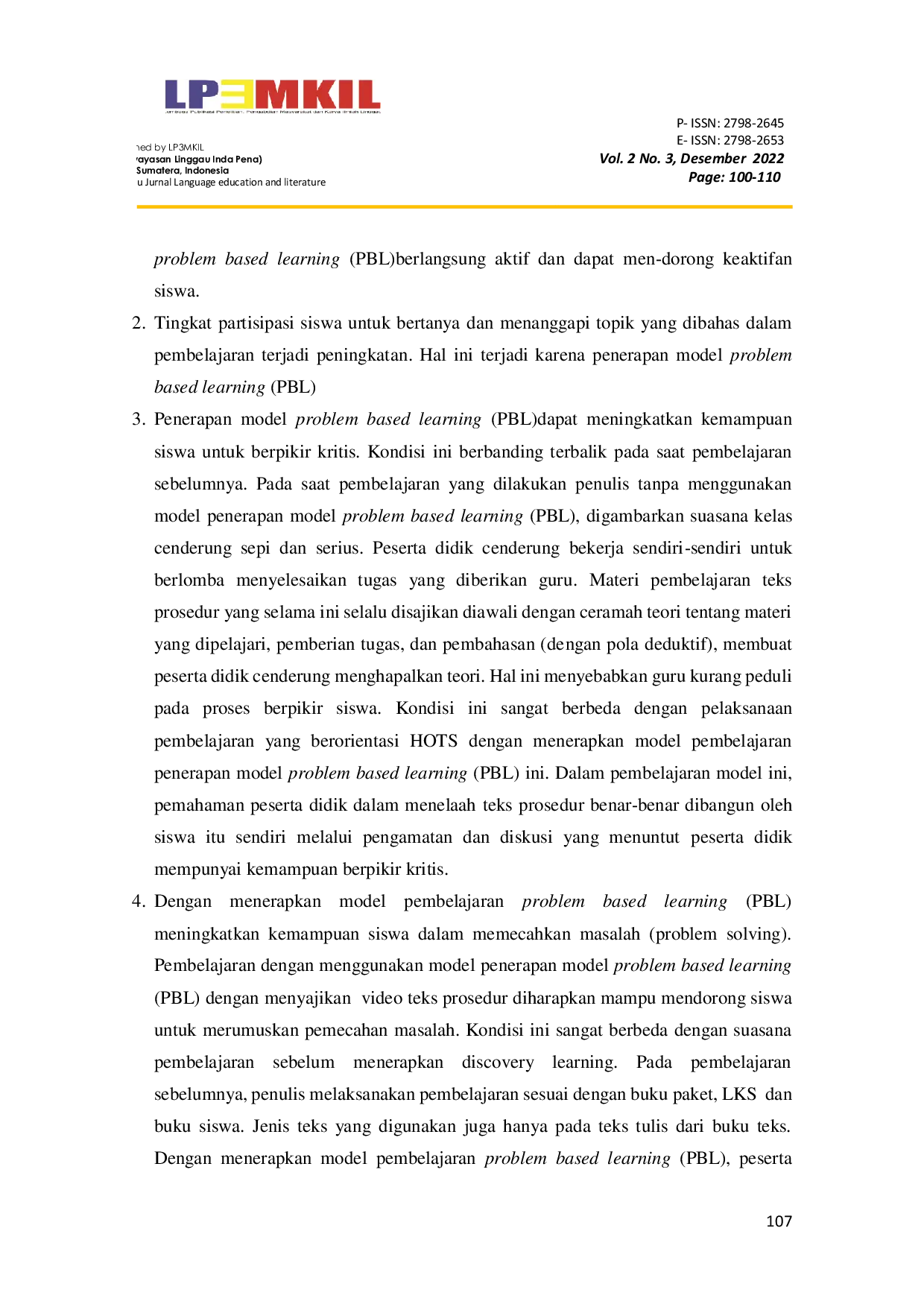 JURIS Meningkatkan Kemampuan Menelaah Teks Prosedur Melalui Metode PBL Problem Based Learning di Siswa Kelas VII SMP Tri Mulya Jakarta