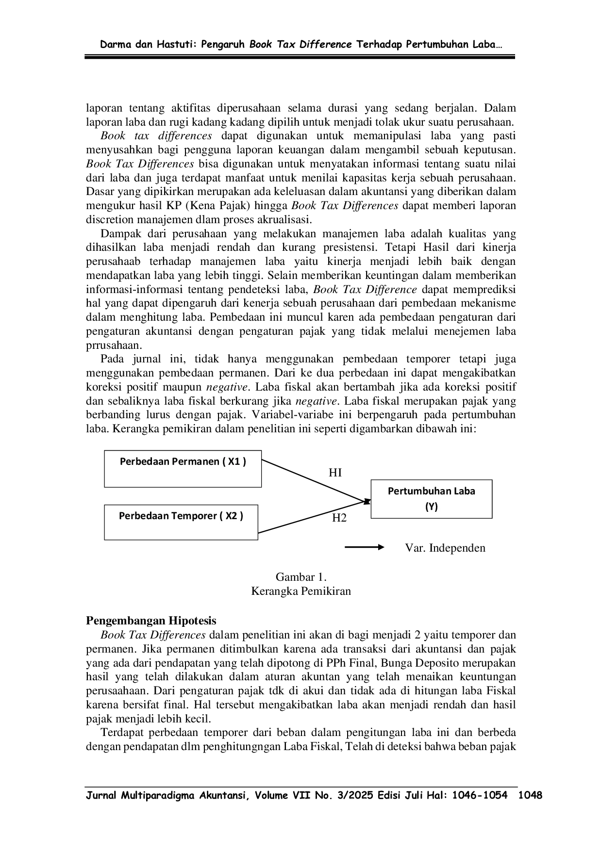 JURIS Pengaruh Book Tax Differences Terhadap Pertumbuhan Laba Pada Perusahaan Sektor Keuangan