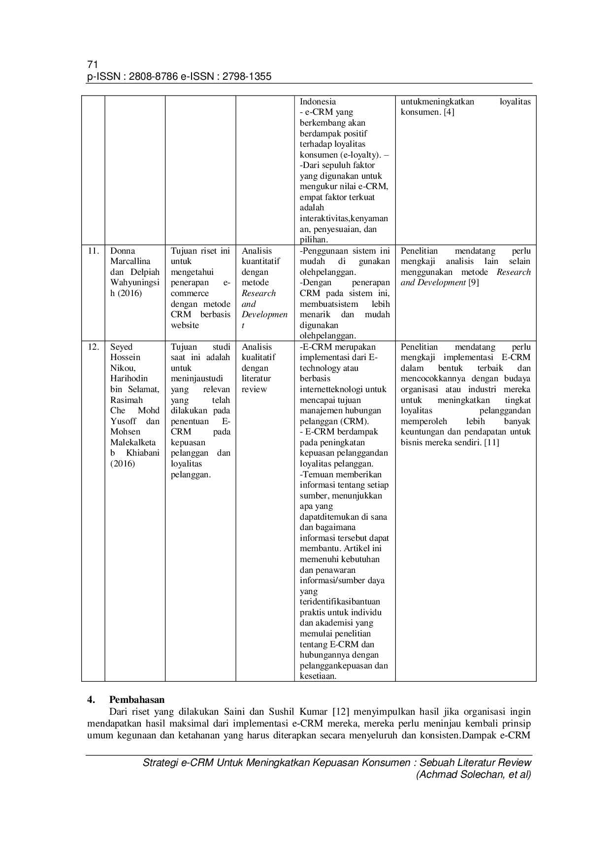 JURIS Strategi e CRM Untuk Meningkatkan Kepuasan Konsumen Sebuah Literatur Review