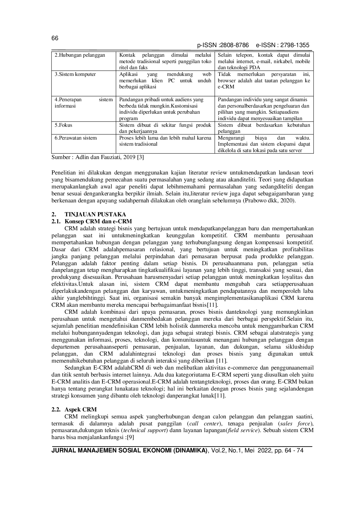 JURIS Strategi e CRM Untuk Meningkatkan Kepuasan Konsumen Sebuah Literatur Review