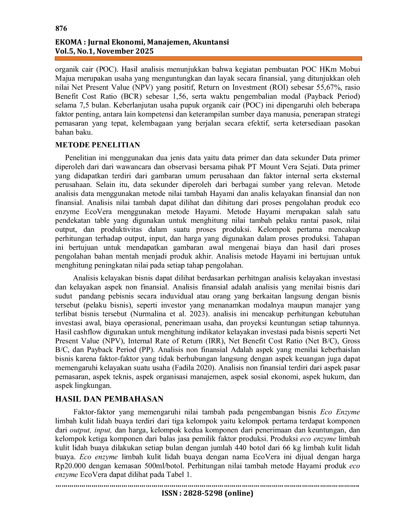 JURIS Pendirian Unit Bisnis Pengolahan Eco Enzyme Limbah Lidah Buaya Di PT Mount Vera Sejati