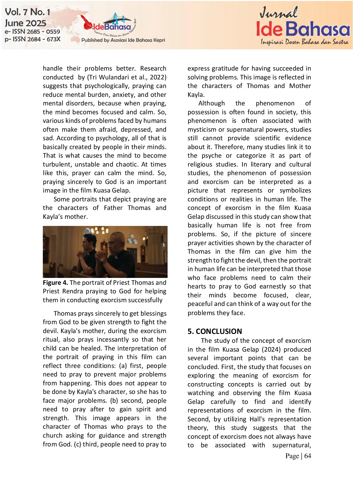 JURIS Understanding The Concept Of Exorcism An Analysis Of The Horror Film Kuasa Gelap 2024