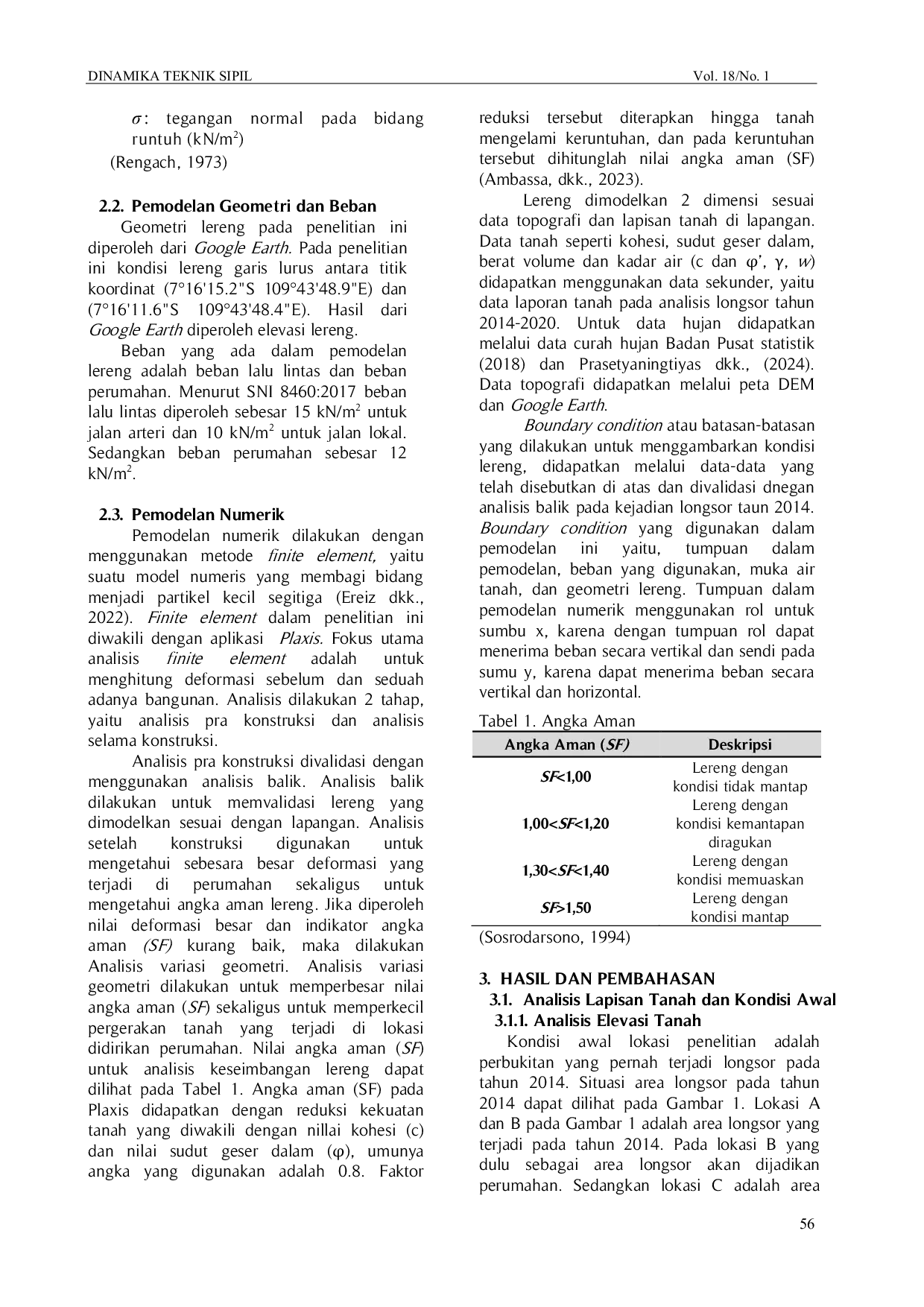 JURIS Analisis Potensi Pergerakan Tanah Pasca Longsor Akibat Perubahan Fungsi Lahan