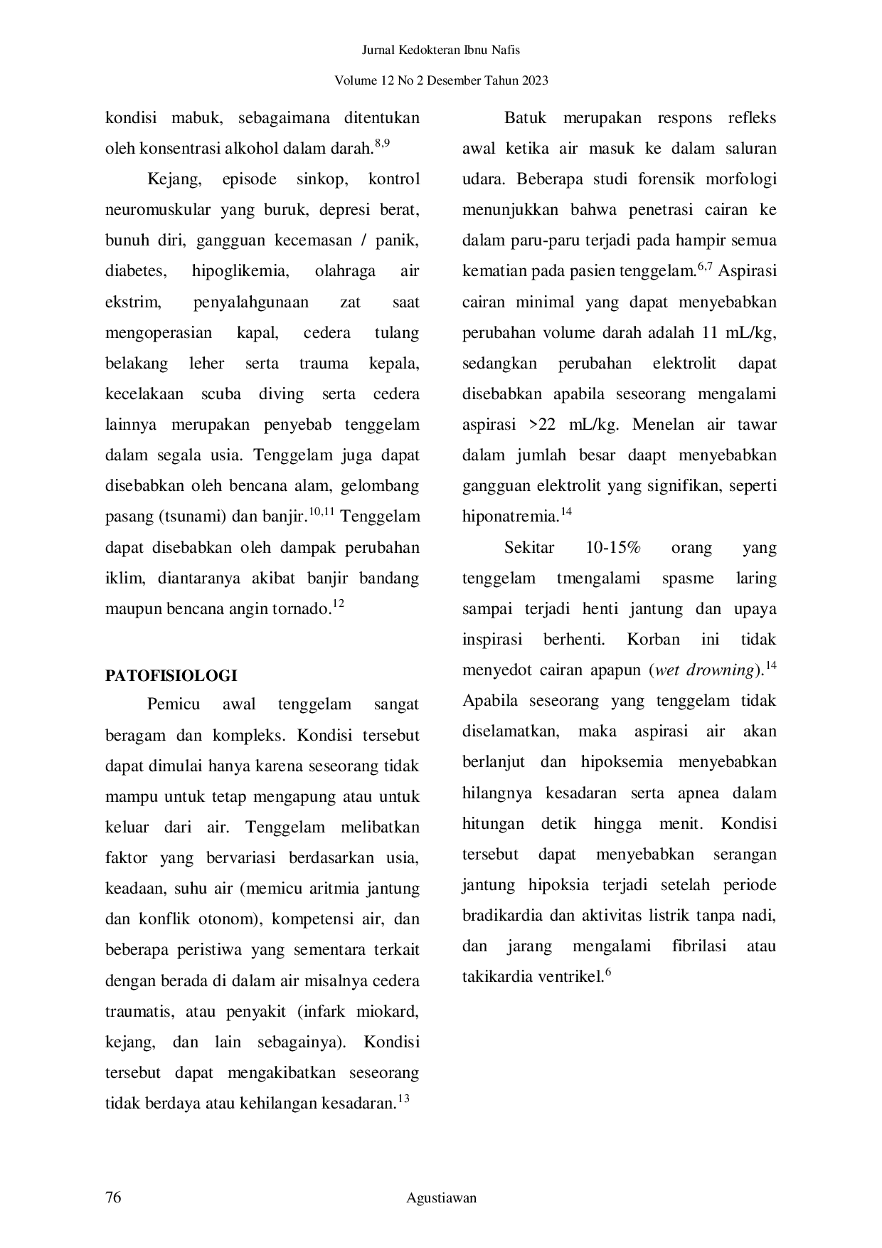 JURIS PENATALAKSANAAN PASIEN TENGGELAM DI PELAYANAN GAWAT DARURAT