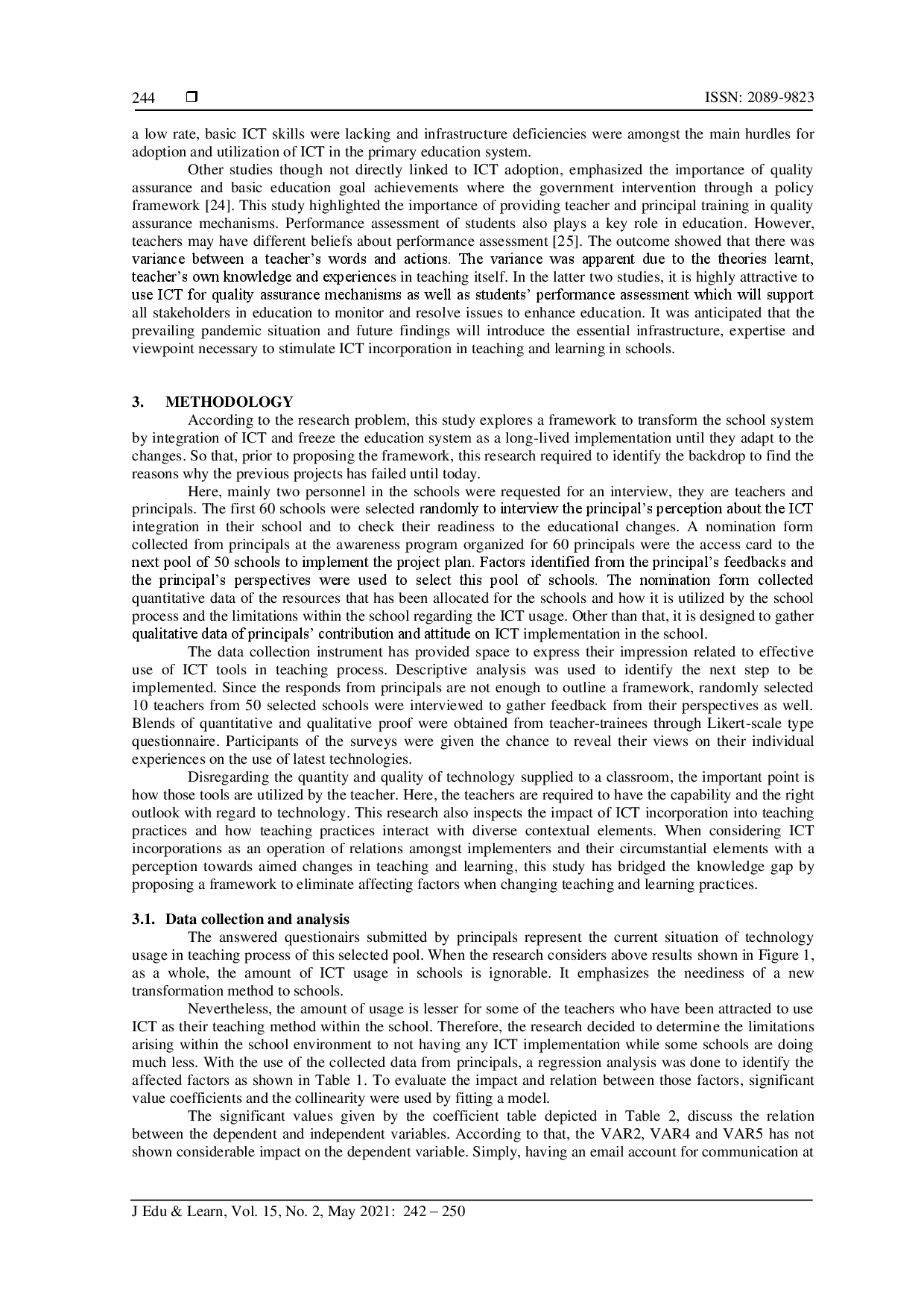 juris Identification of a framework for implementing ICT in Sri Lankan secondary education system