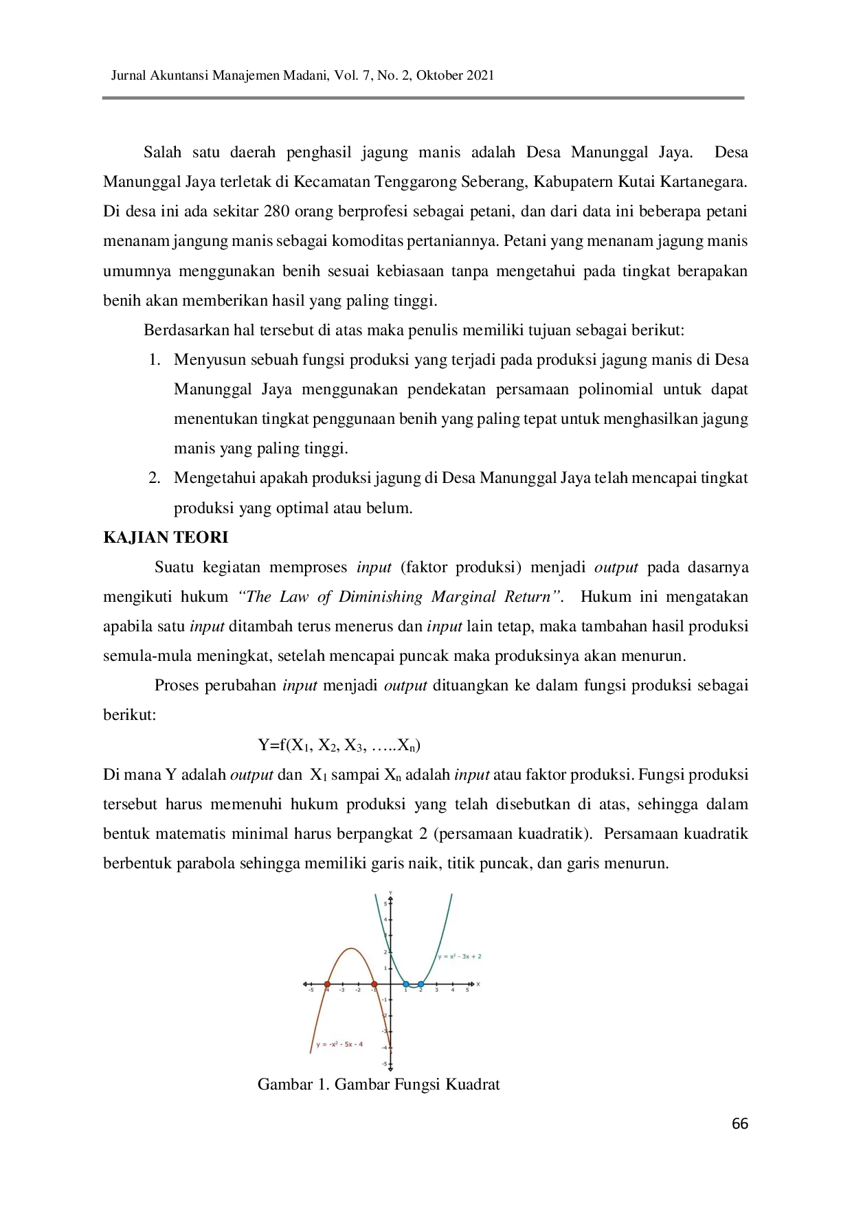 JURIS Penyusunan Fungsi Produksi Tanaman Jagung