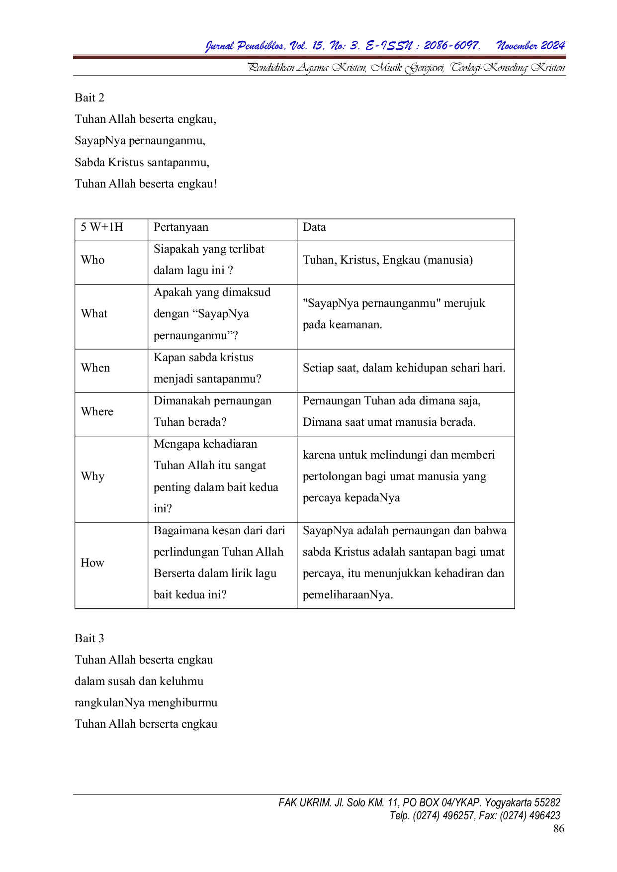 JURIS Makna Lirik Lagu Tuhan Allah Beserta Engkau Dalam Bentuk Kajian Semantik