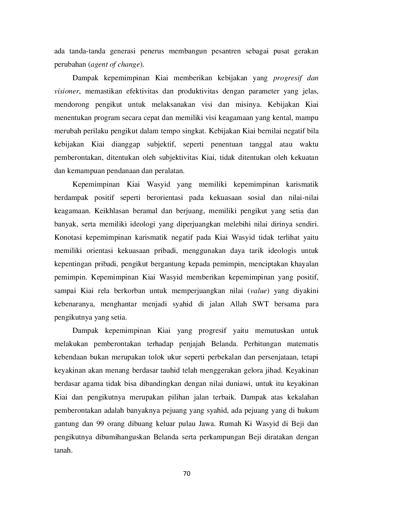 JURIS Kepemimpinan Kiai Wasyid dalam Memimpin Pemberontakan Geger Cilegon 1888