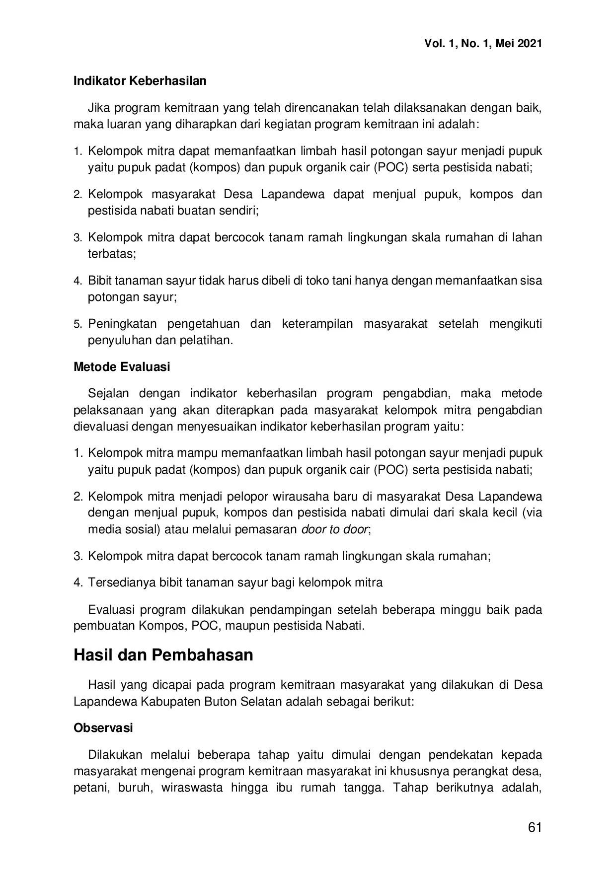 JURIS Sosialisasi dan Edukasi Urban Farming System Melalui Pemanfaatan Limbah Organik