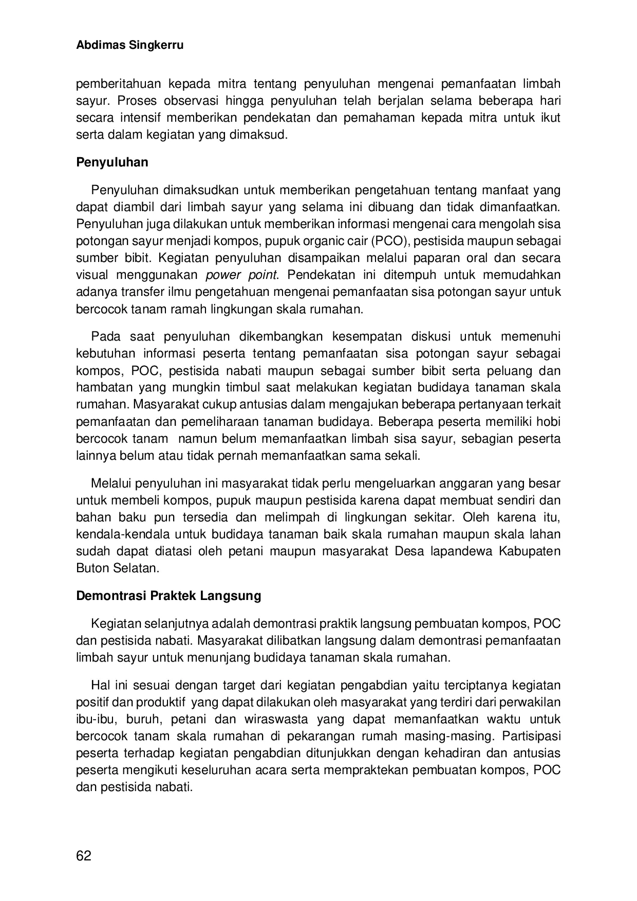 JURIS Sosialisasi dan Edukasi Urban Farming System Melalui Pemanfaatan Limbah Organik