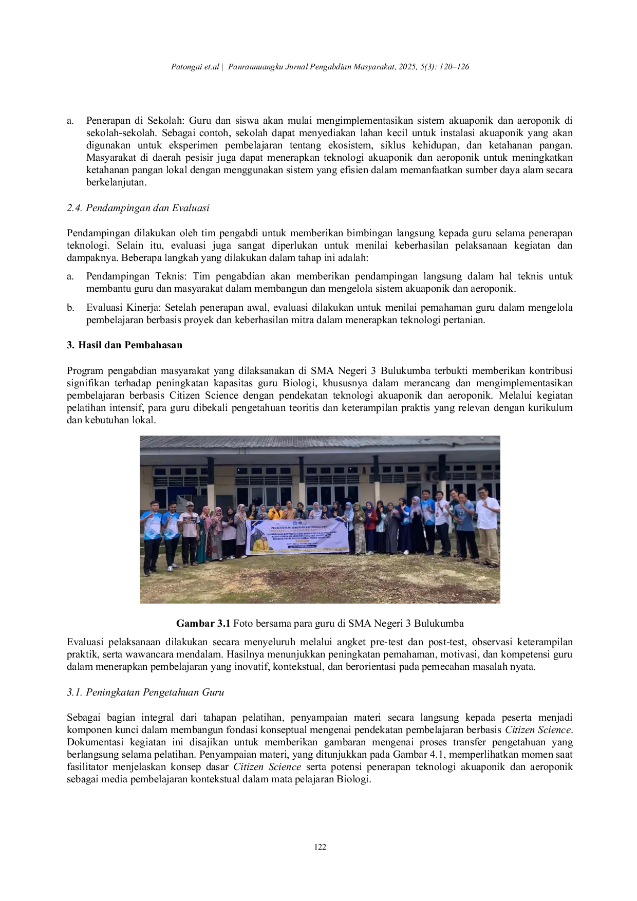 JURIS Training on Designing Learning Based on Citizen Science Projects for High School Biology Teachers in the Coastal Area of Bira Beach Bulukumba Pelatihan Perancangan Pembelajaran Berbasis Citizen Scie